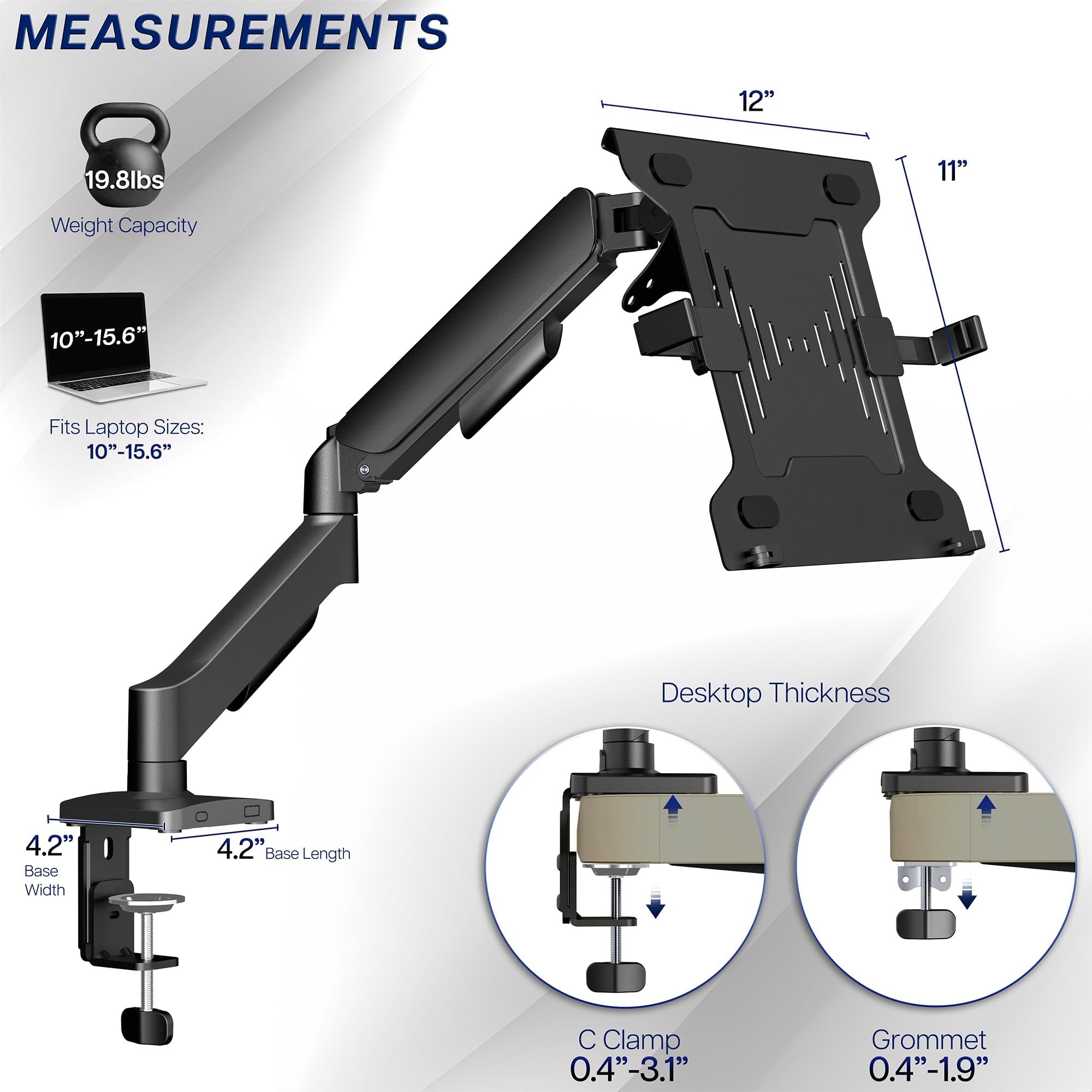 Mechanical Arm Single Laptop Desk Mount