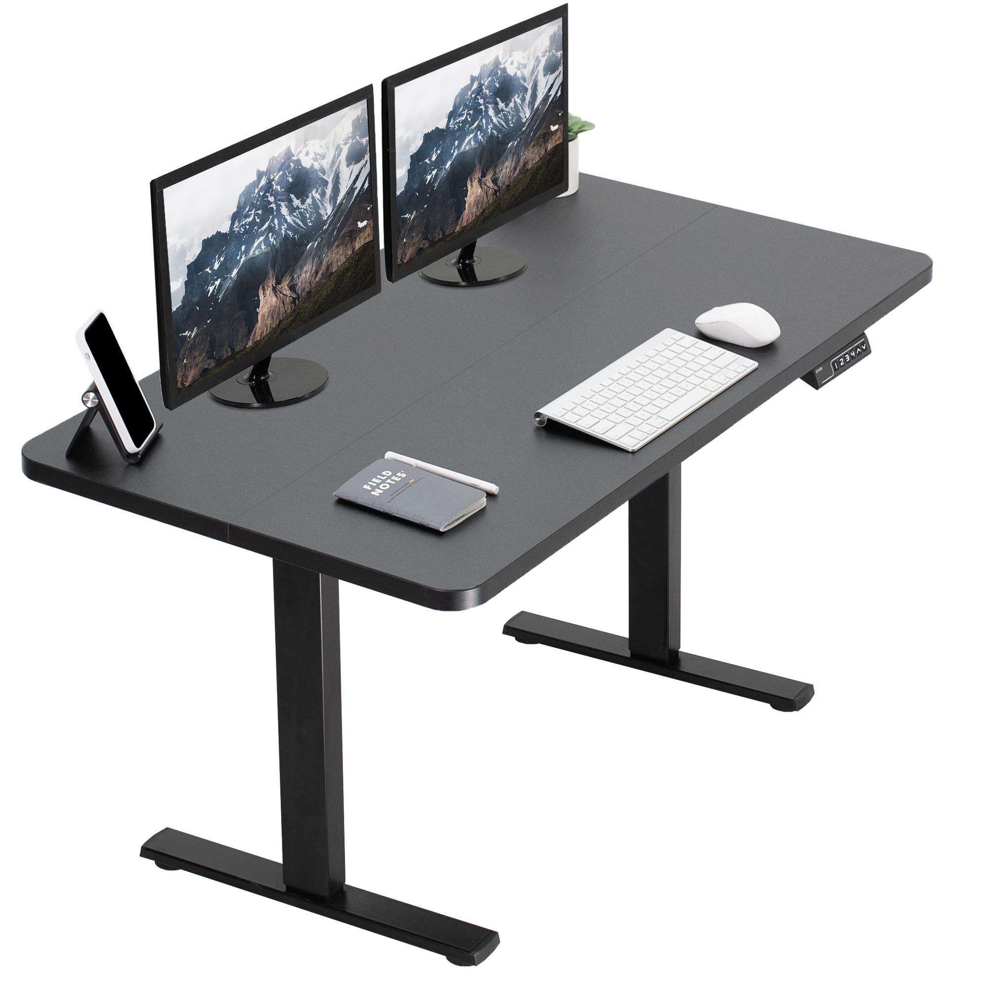 1B Split Top Series - Single Motor Electric Desk with Push Button Memory Controller