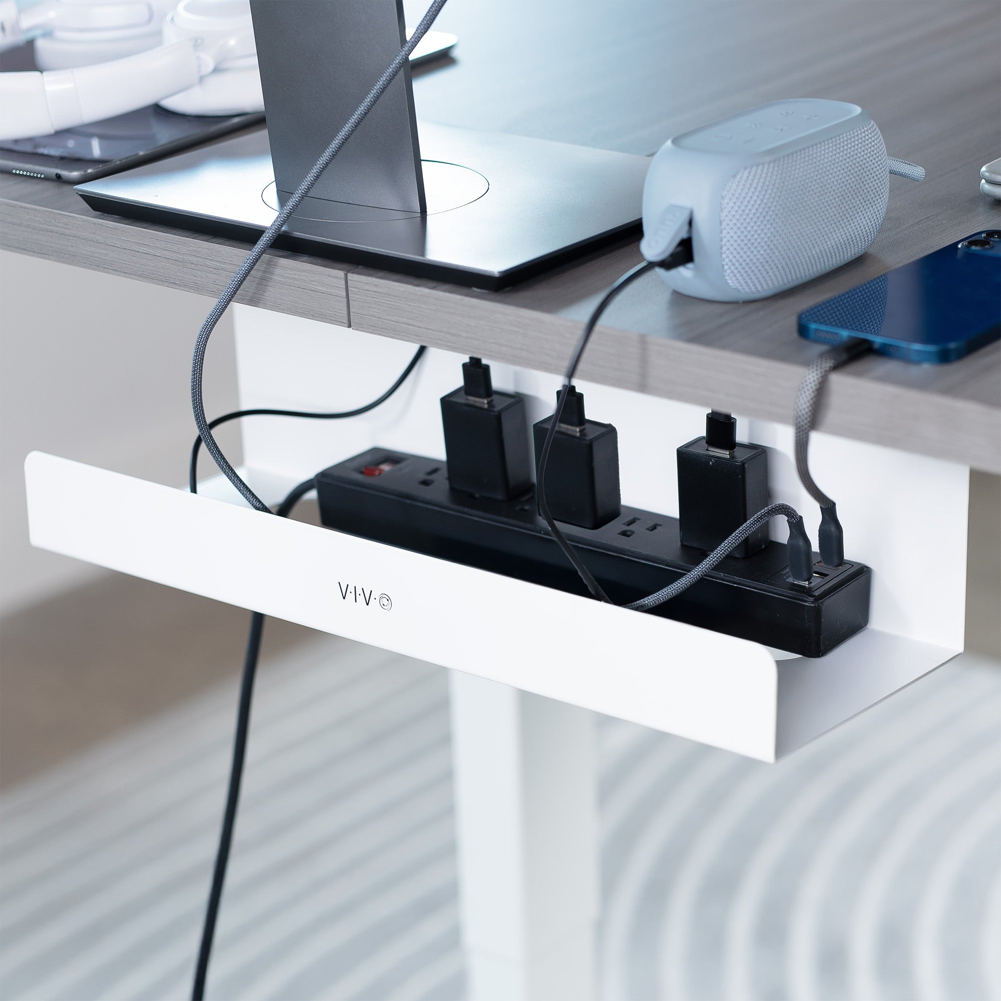 Extra Deep Under Desk Cable Management Tray