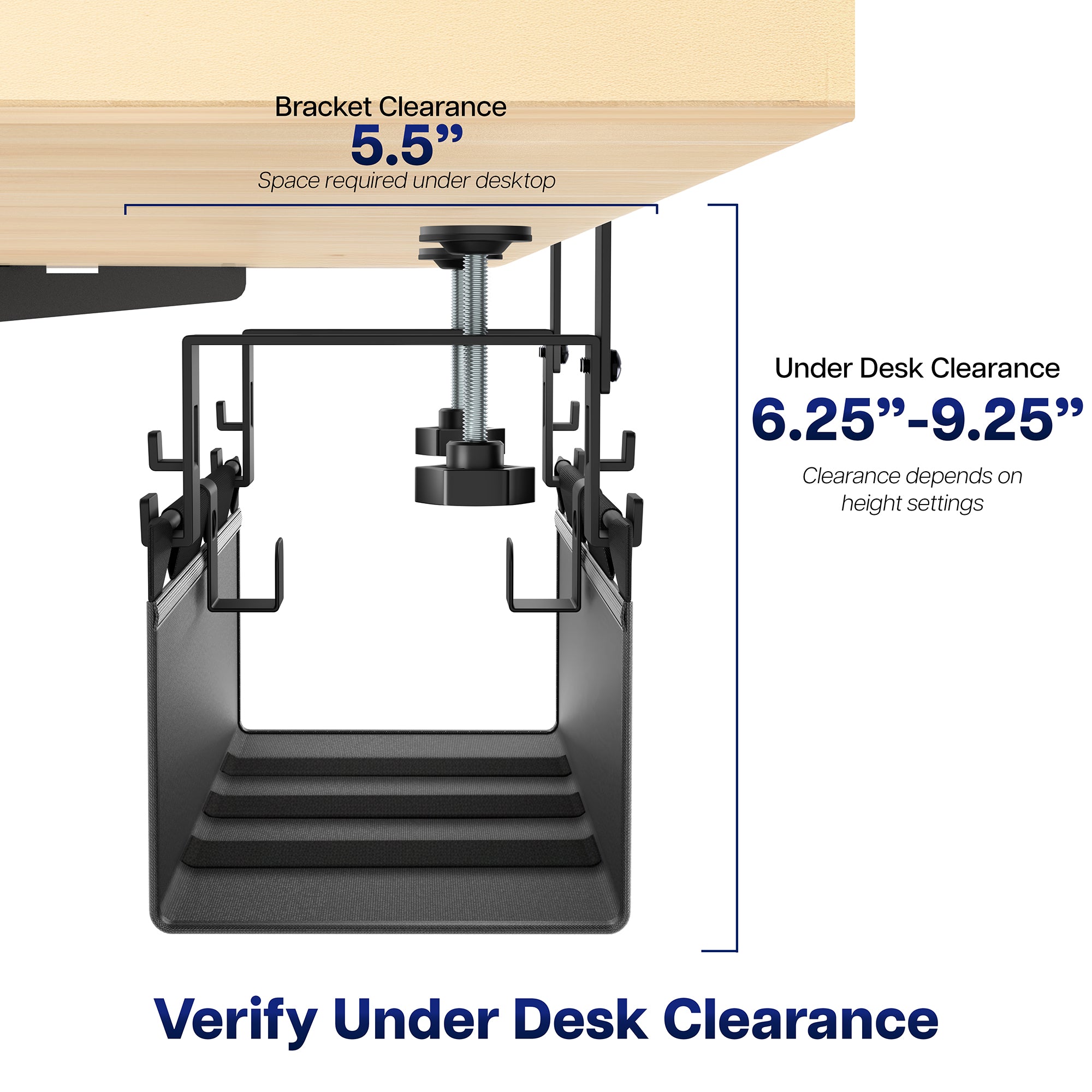 Clamp-on Fabric Cable Management Tray