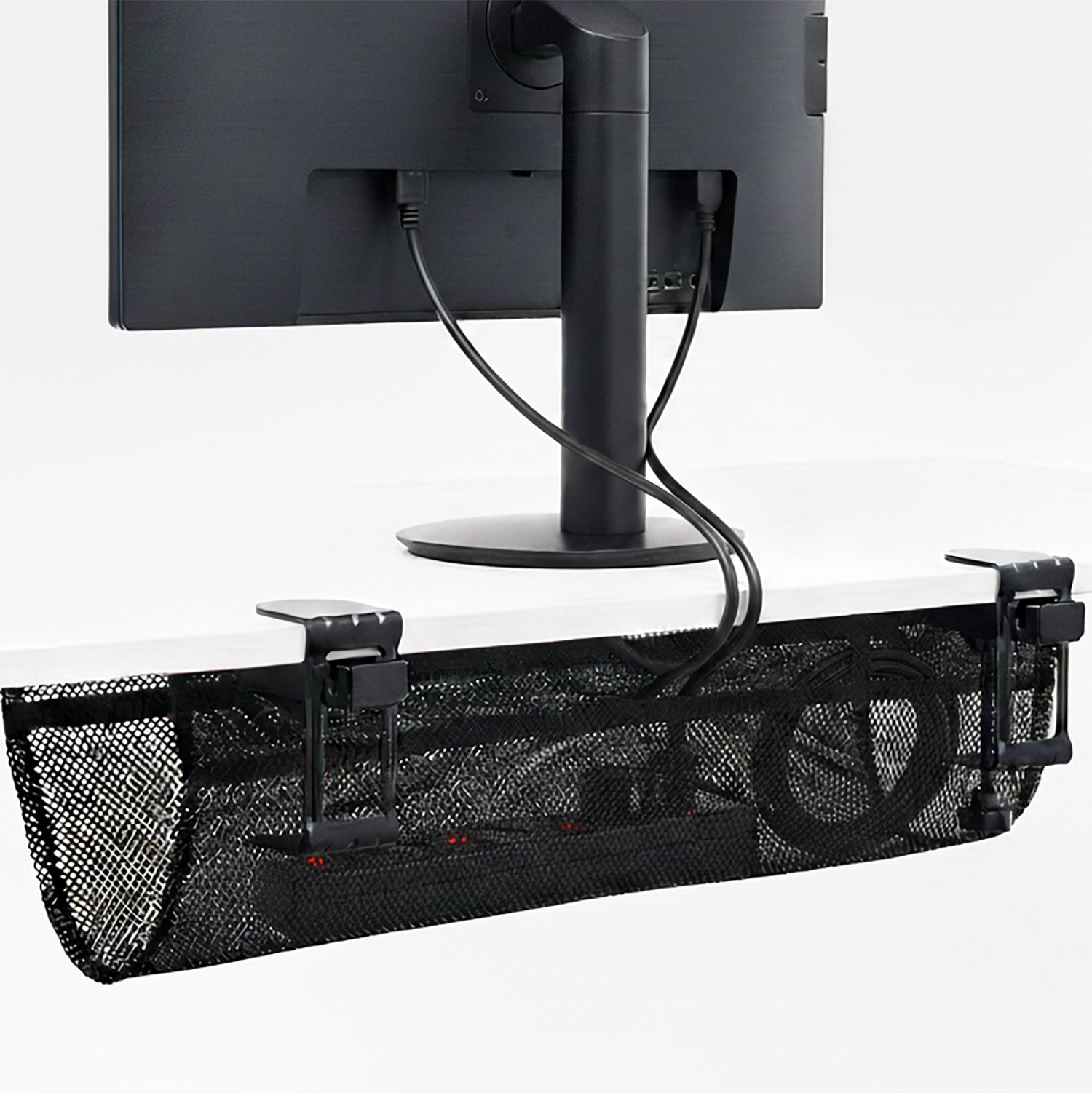 24 Inch Clamp-on Under Desk Cable Net, Workstation Wire Organizer, Cable Management for Home and Office 24 Inch Clamp-on Under Desk Cable Net, Workstation Wire Organizer, Cable Management for Home and Office