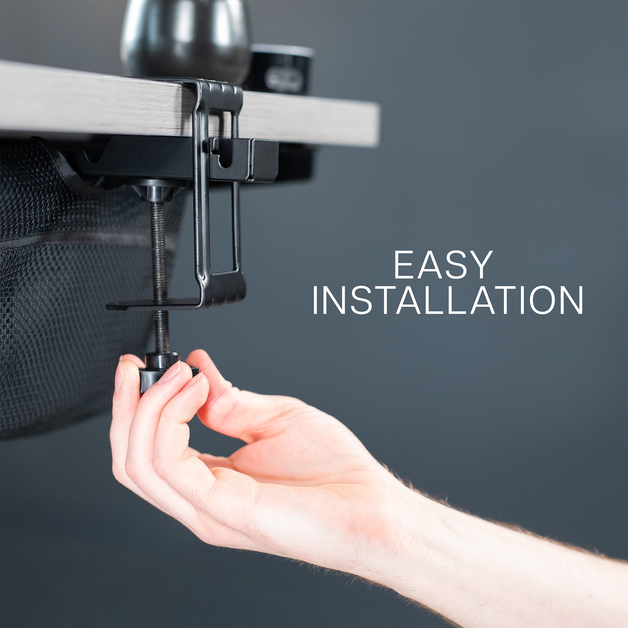 24 Inch Clamp-on Under Desk Cable Net, Workstation Wire Organizer, Cable Management for Home and Office 24 Inch Clamp-on Under Desk Cable Net, Workstation Wire Organizer, Cable Management for Home and Office