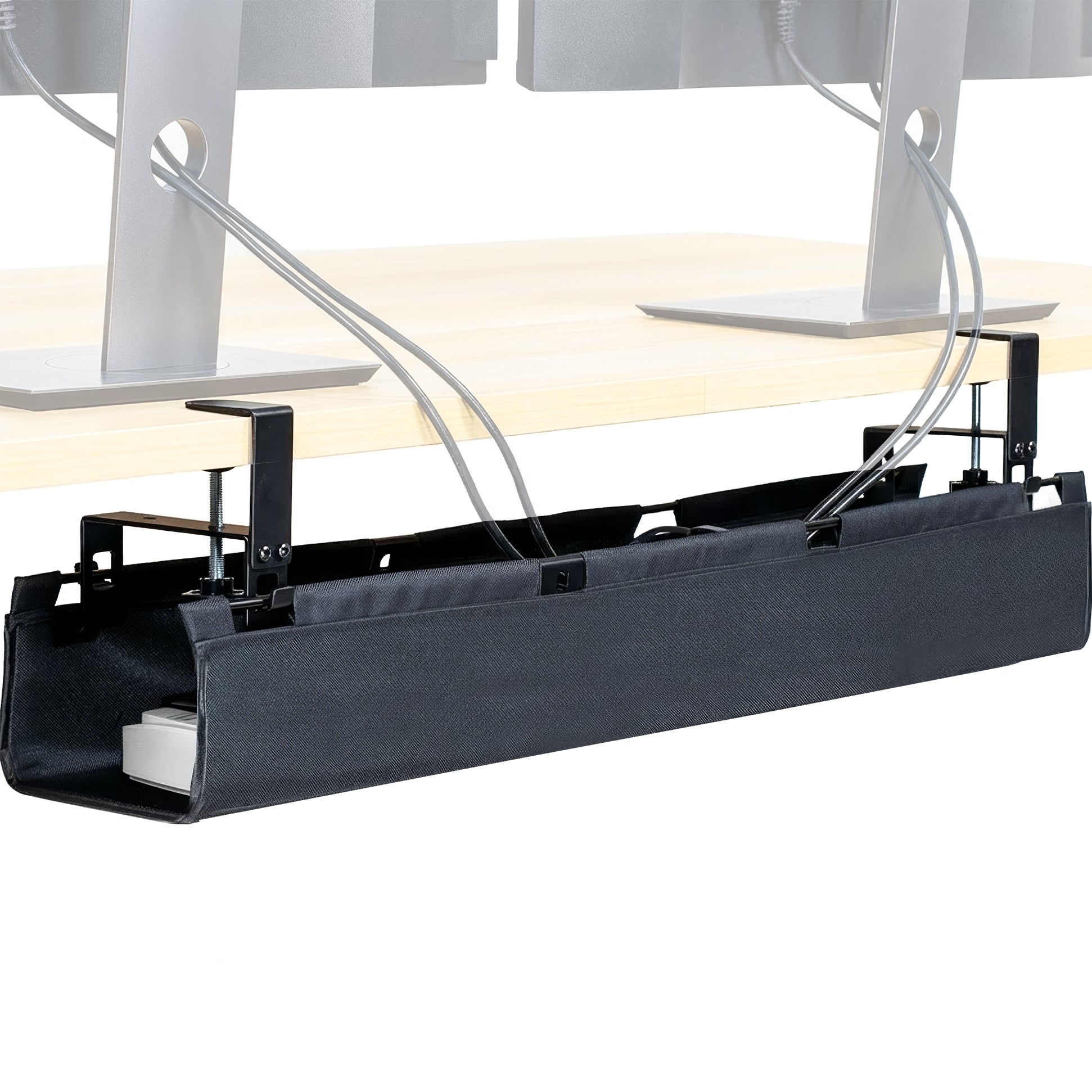 Clamp-on Fabric Cable Management Tray
