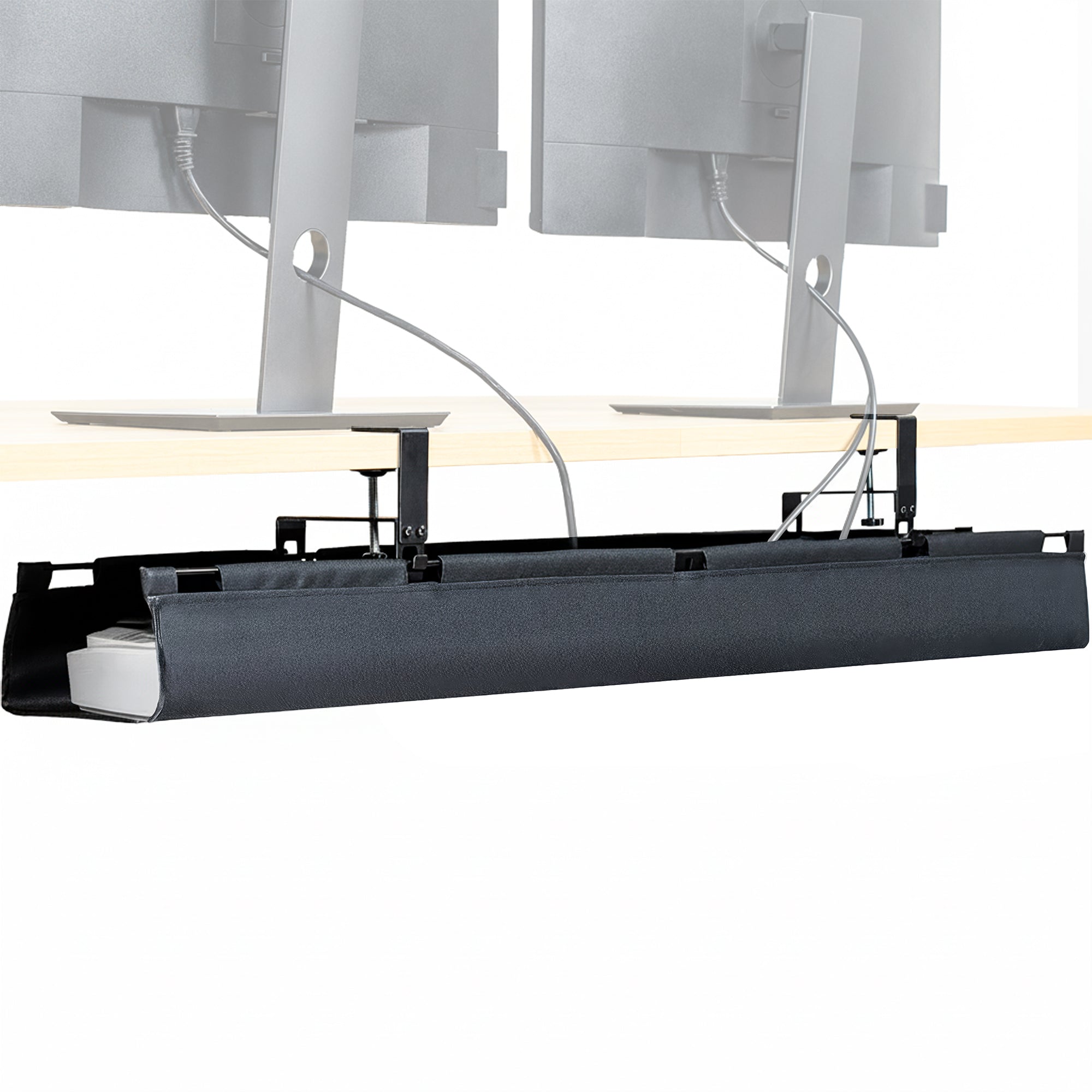 Clamp-on Fabric Cable Management Tray