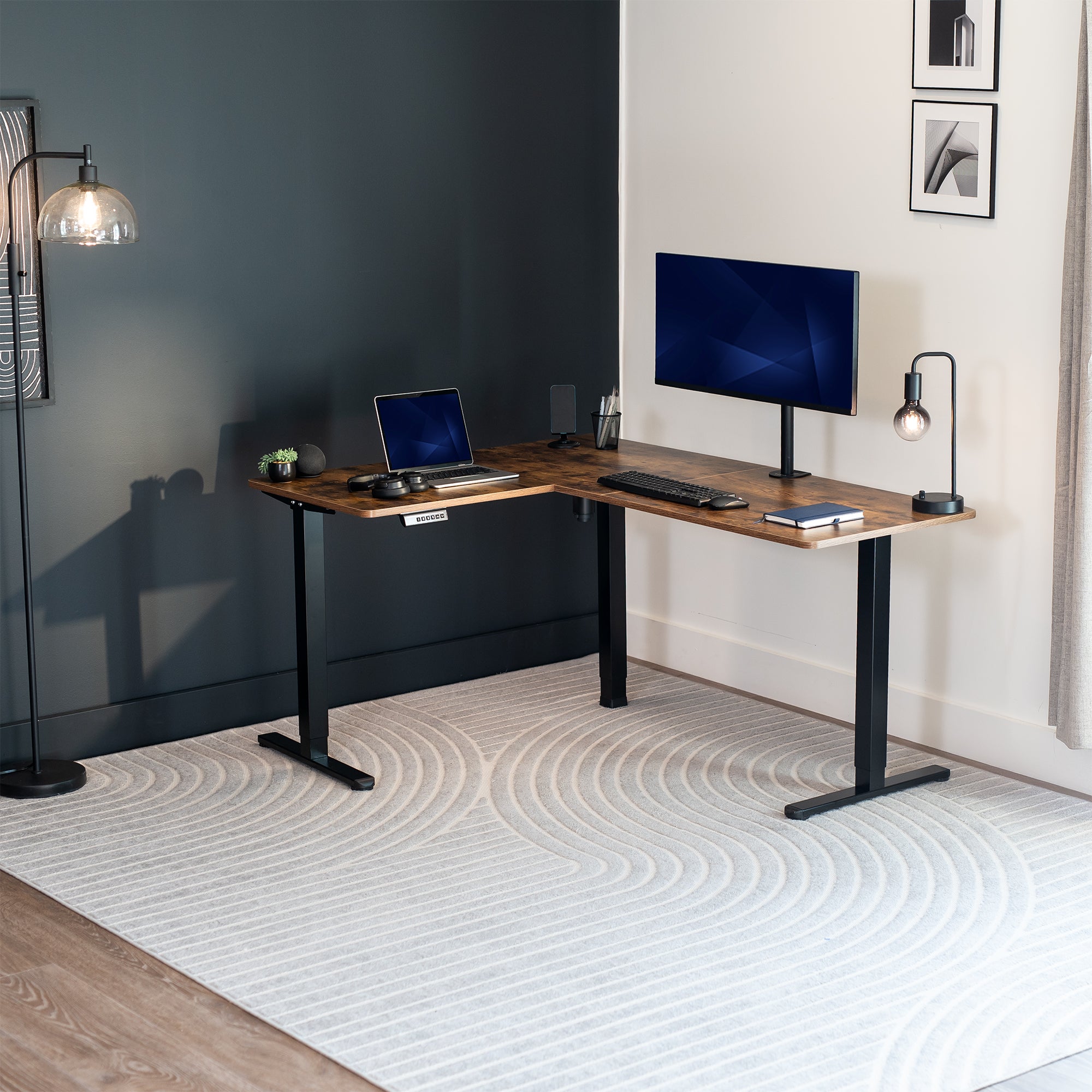 E3 Series - Corner Electric Single Motor Desk Frame