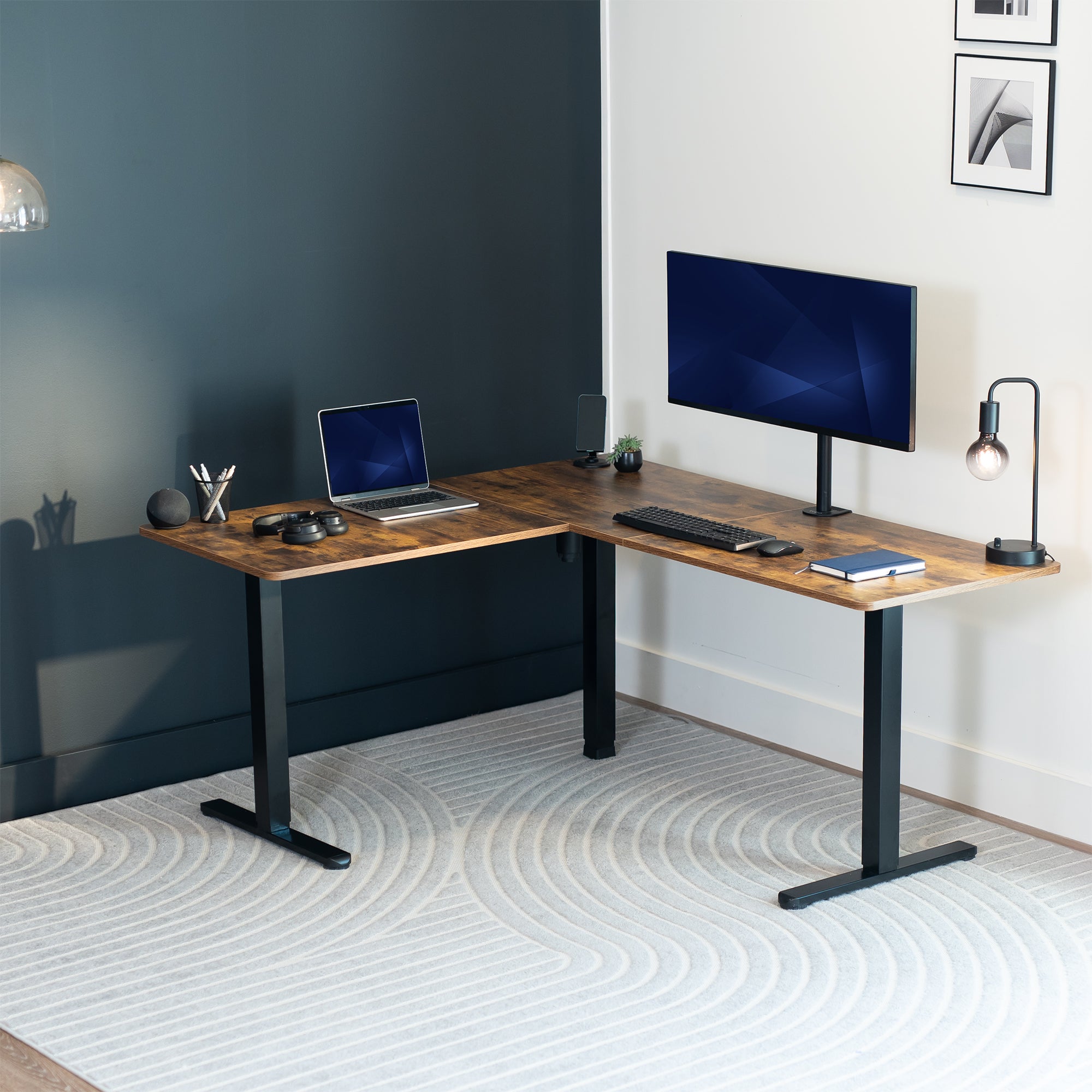 E3 Series - Corner Electric Single Motor Desk Frame