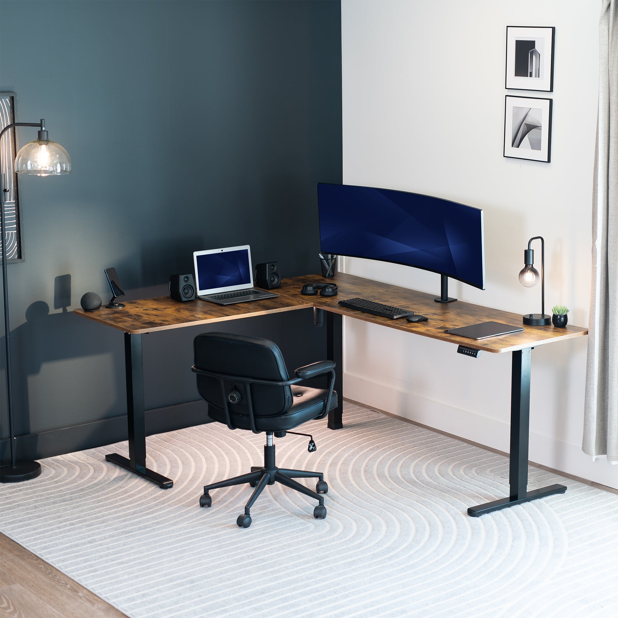 E3 Series - Corner Electric Single Motor Desk Frame