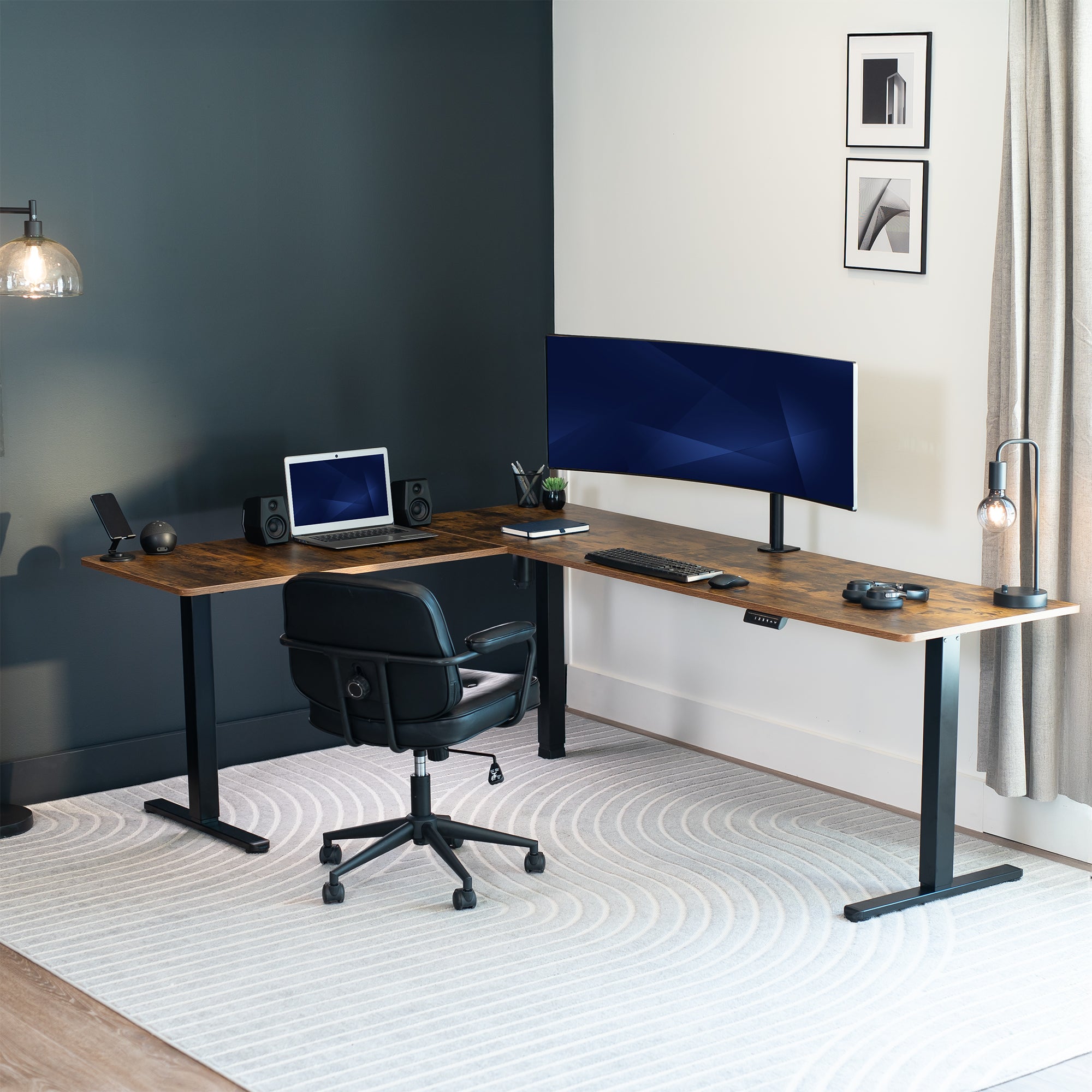 E3 Series - Corner Electric Single Motor Desk Frame