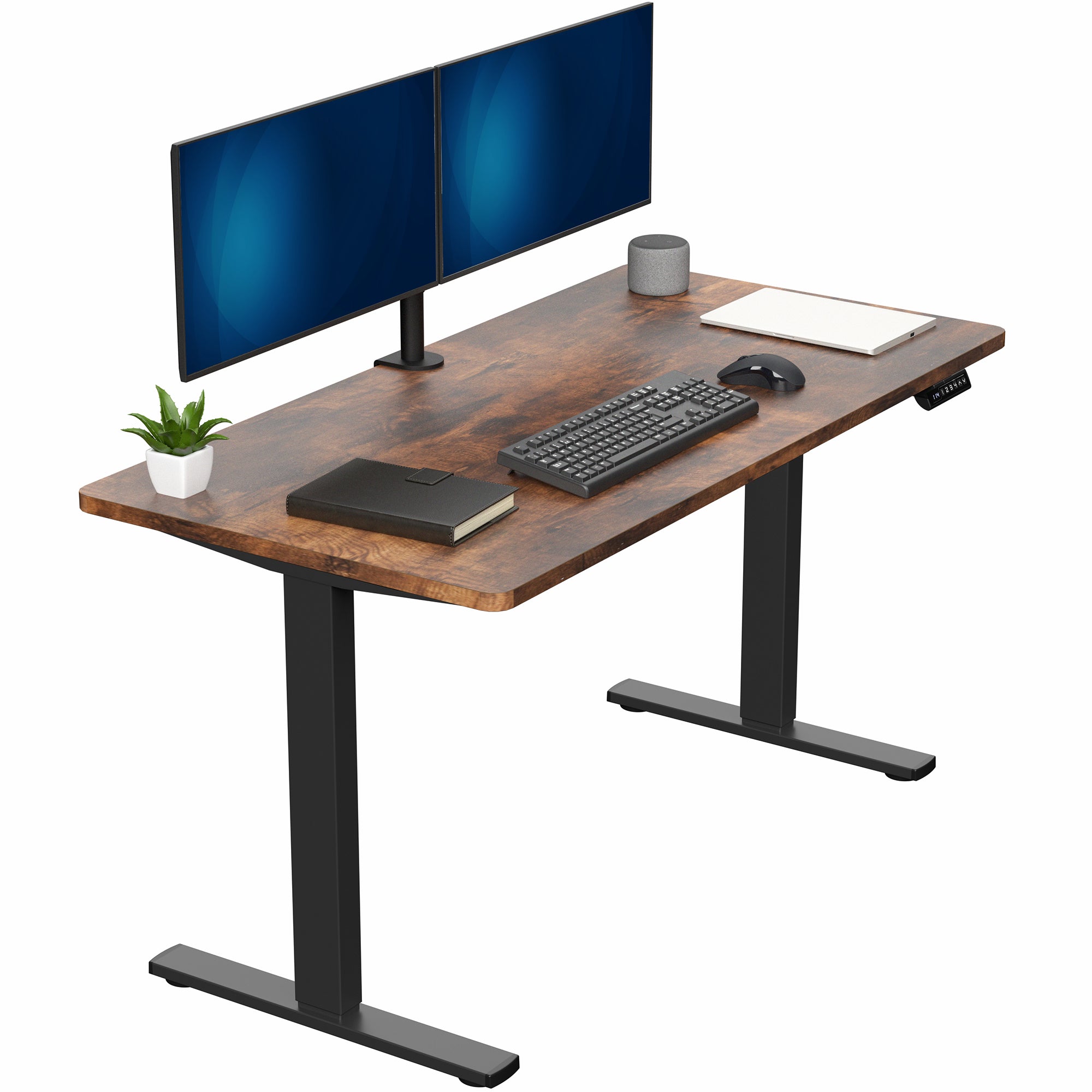 1B Solid Top Series - Single Motor Electric Desk with Push Button Memory Controller