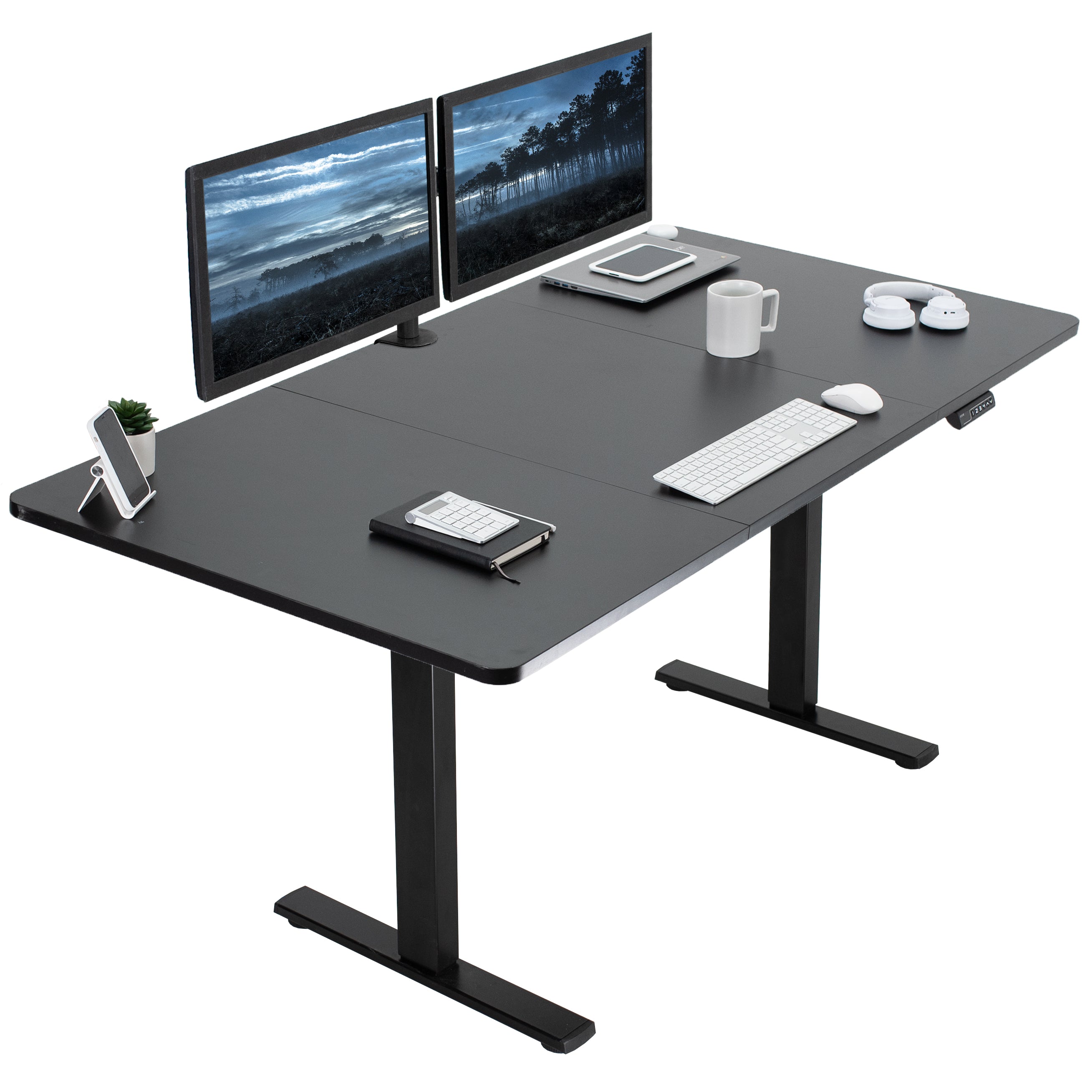 SHW Electric Height-Adjustable Computer Desk