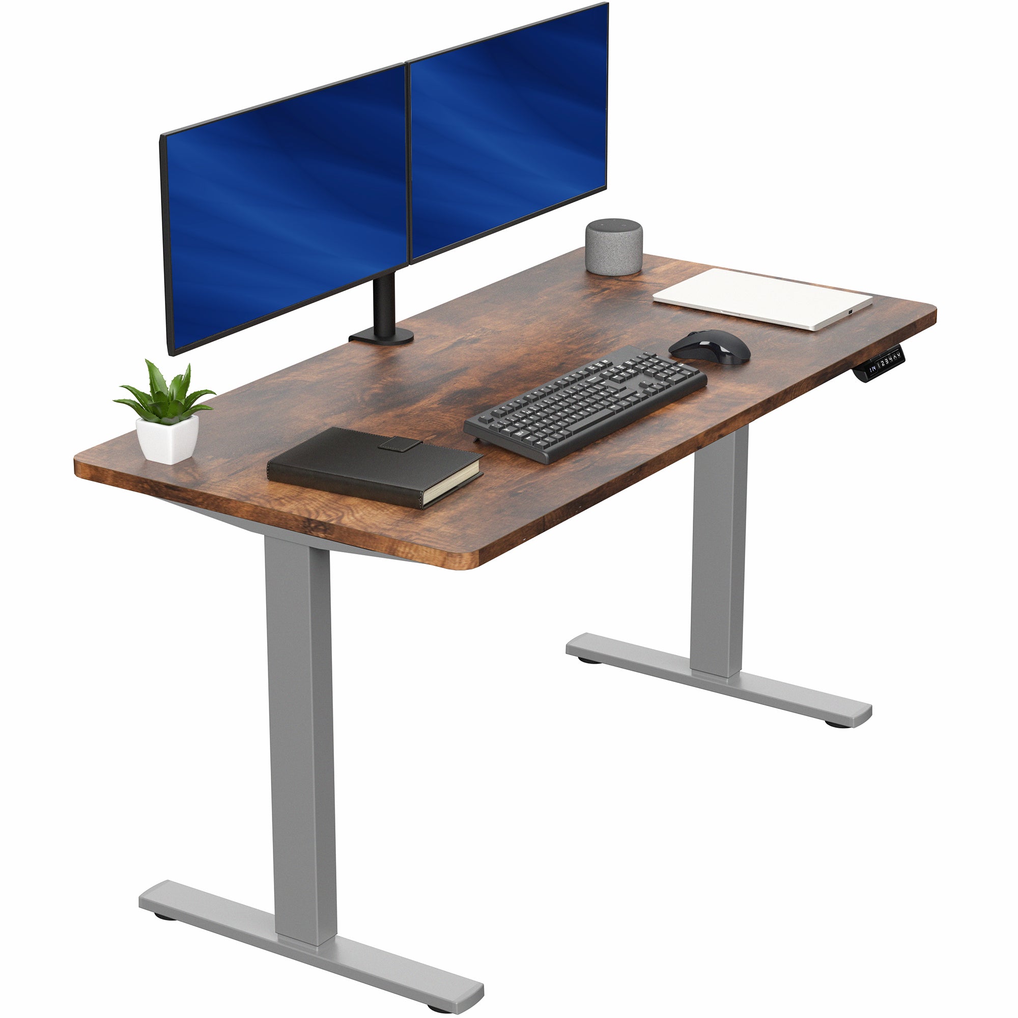 1B Solid Top Series - Single Motor Electric Desk with Push Button Memory Controller