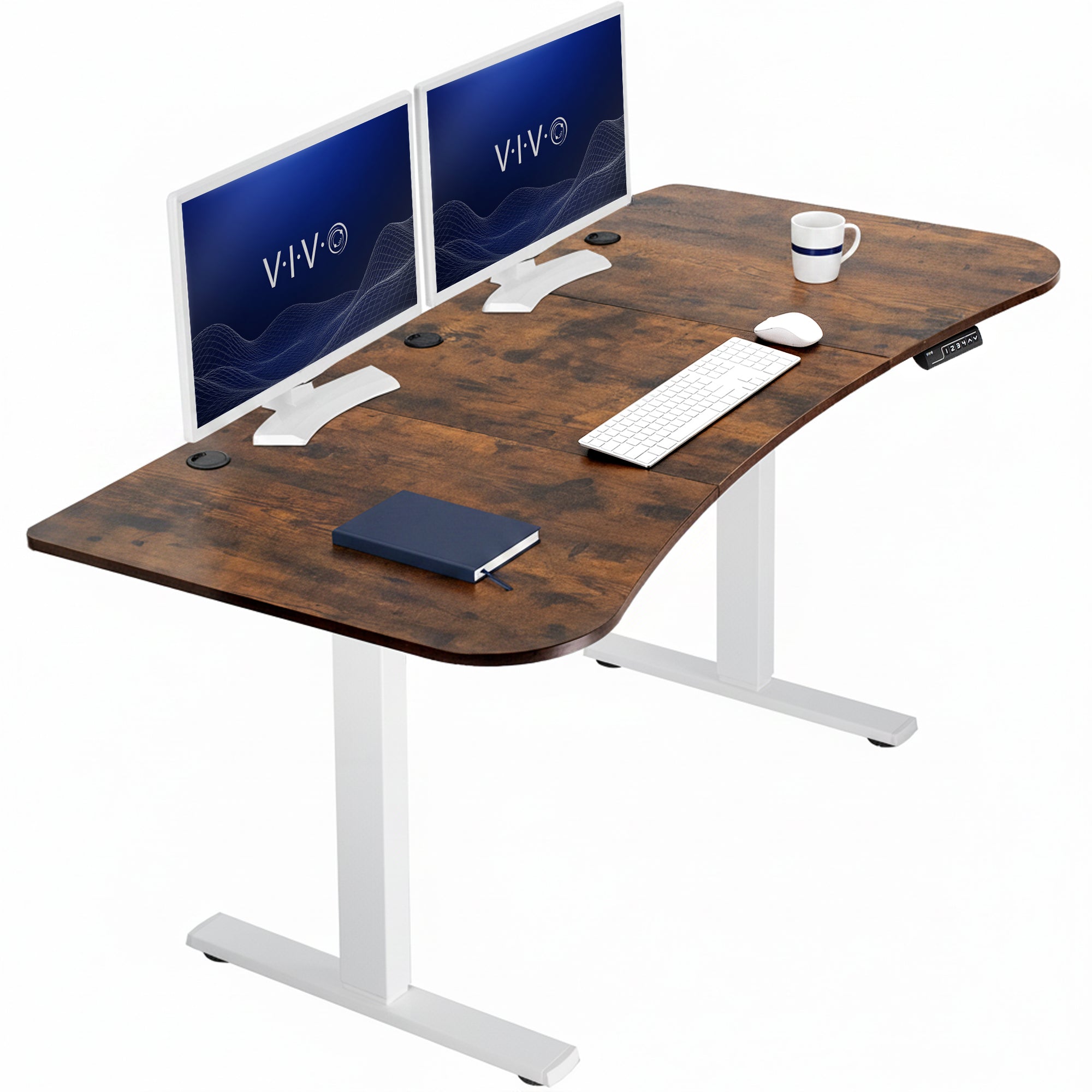 Sturdy, electric sit to stand height adjustable desk