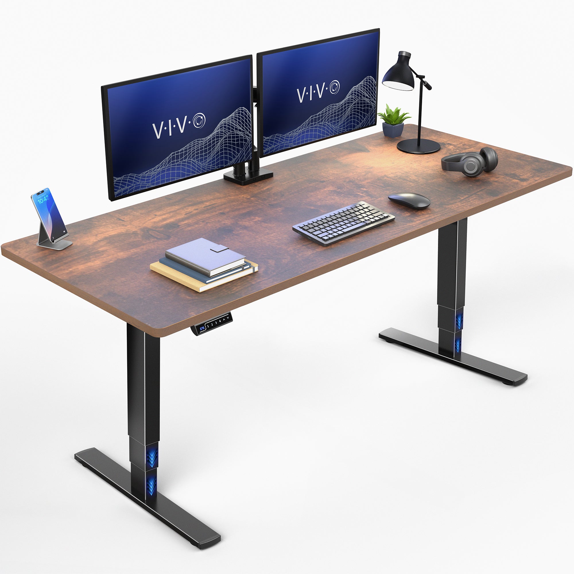 2E Series - 71" x 30" Electric Desk with Touch Screen Memory Controller