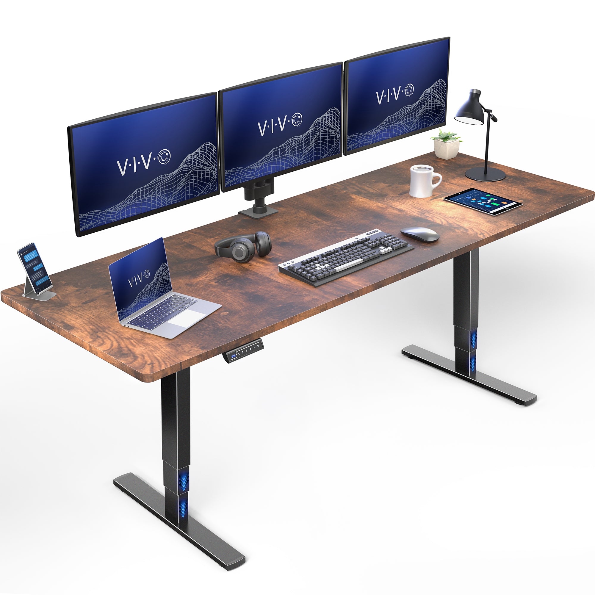 2E Series - 83" x 30" Electric Desk with Touch Screen Memory Controller