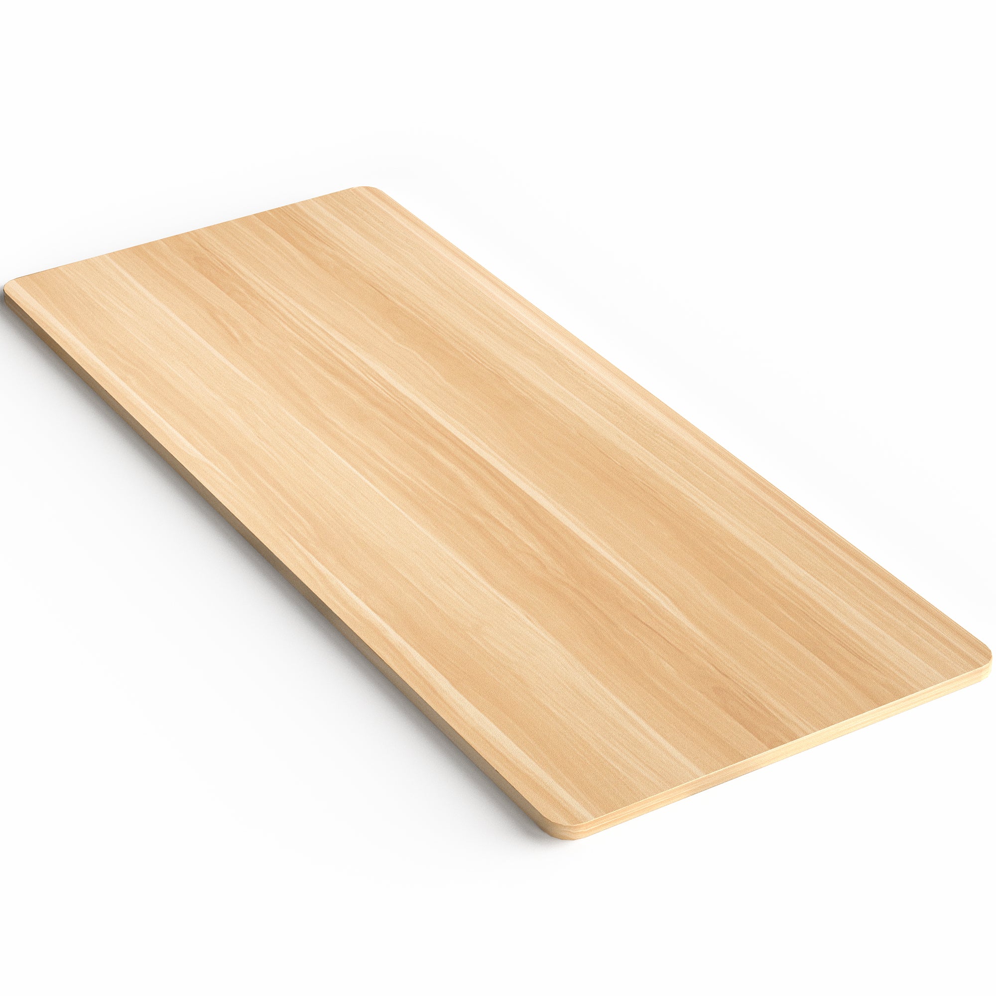 Light wood one piece table top on white background