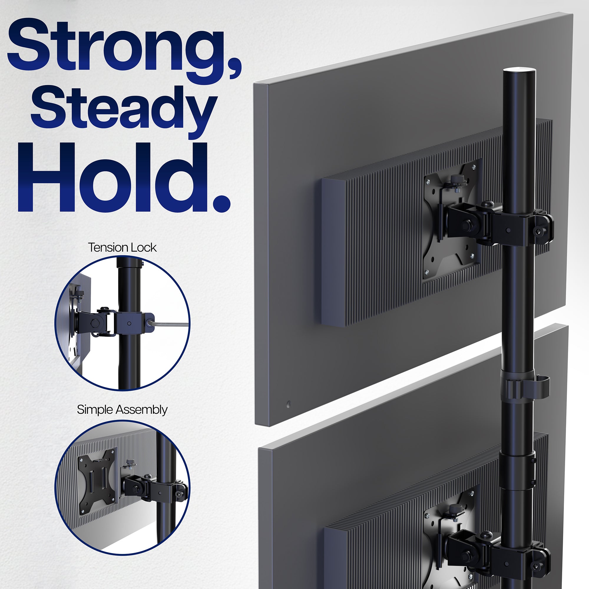 Dual Monitor Desk Mount - Up to 34" Screens