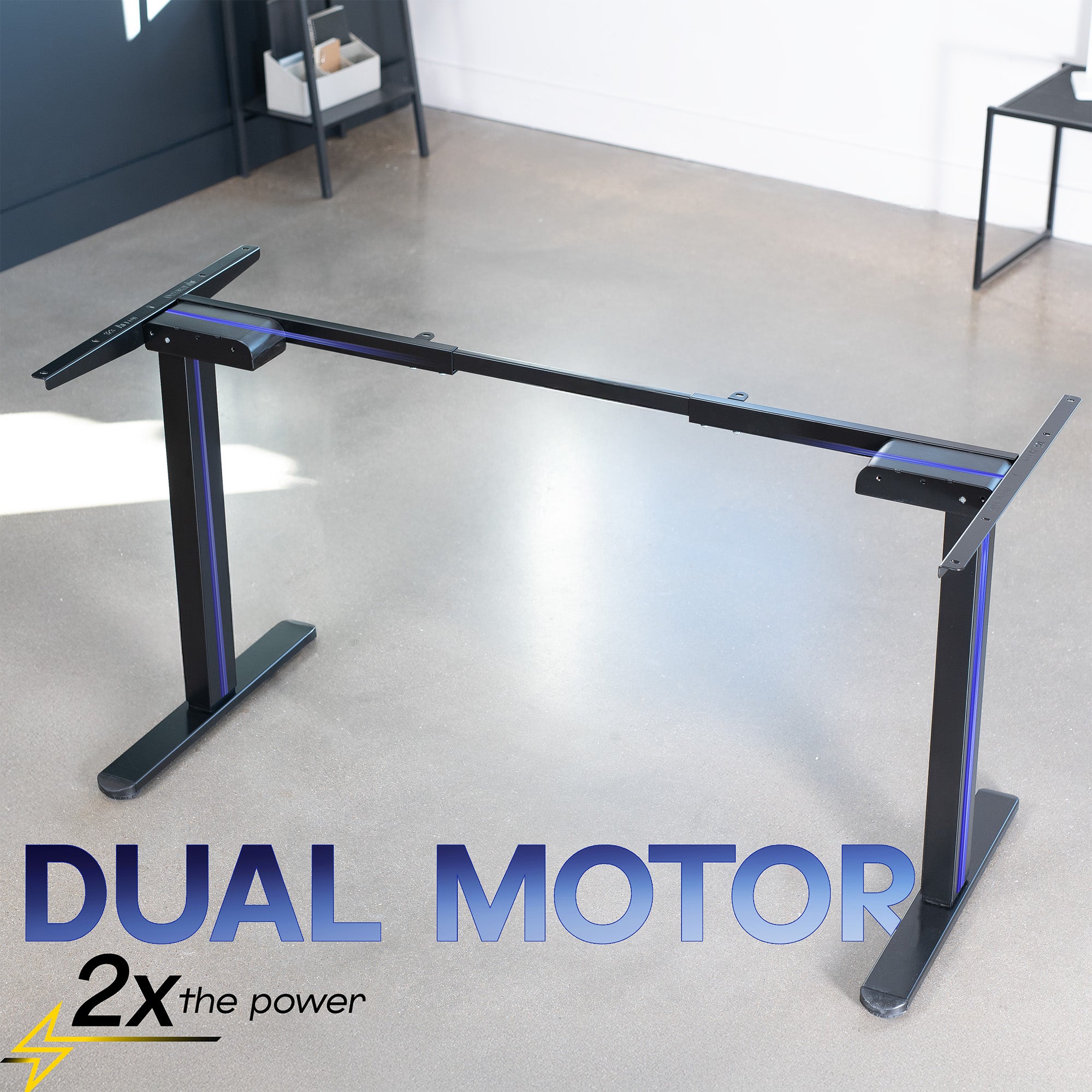 Electric standing dual motor desk frame from VIVO.