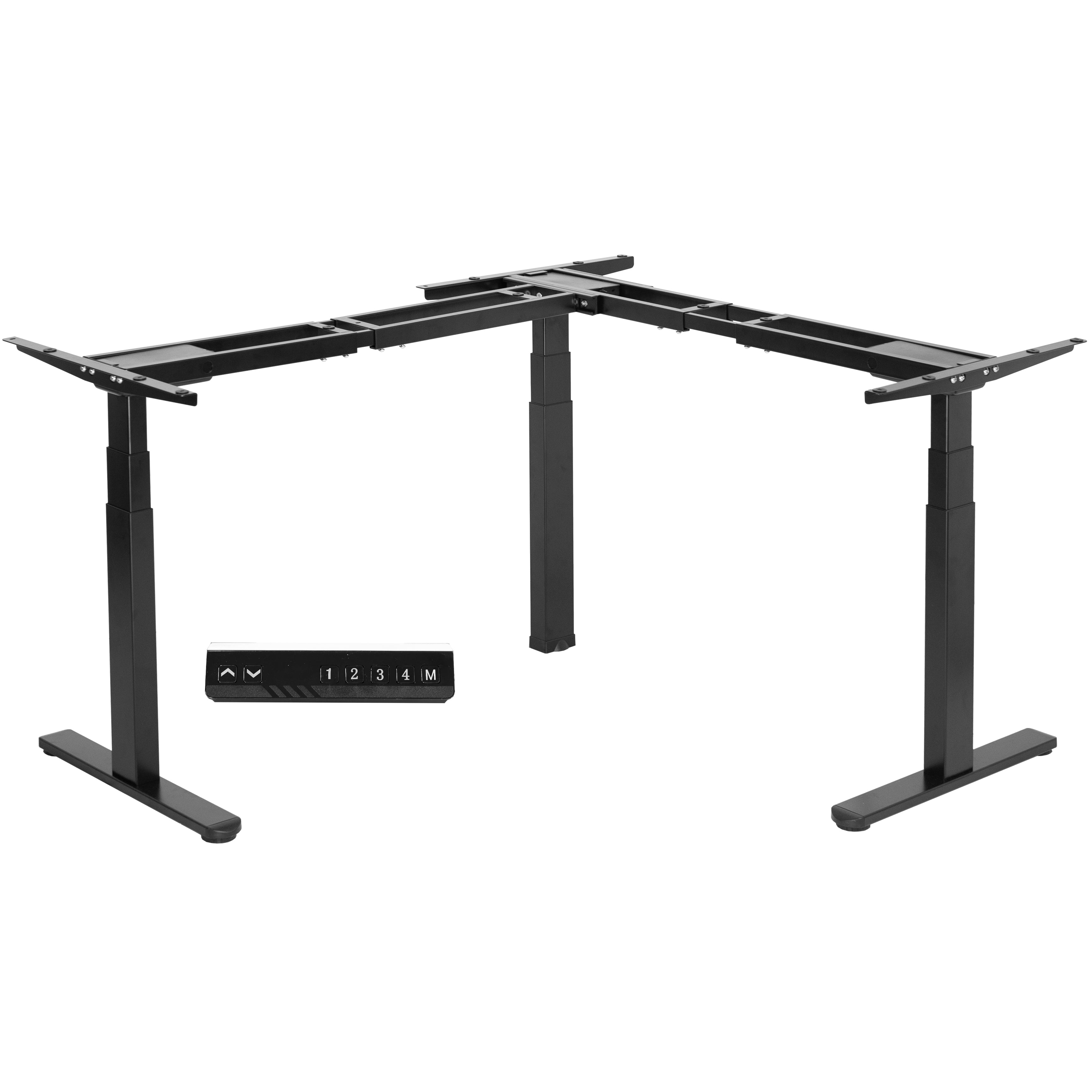 vivo Black Electric Single Motor Stand Up Height Adjustable Desk Frame