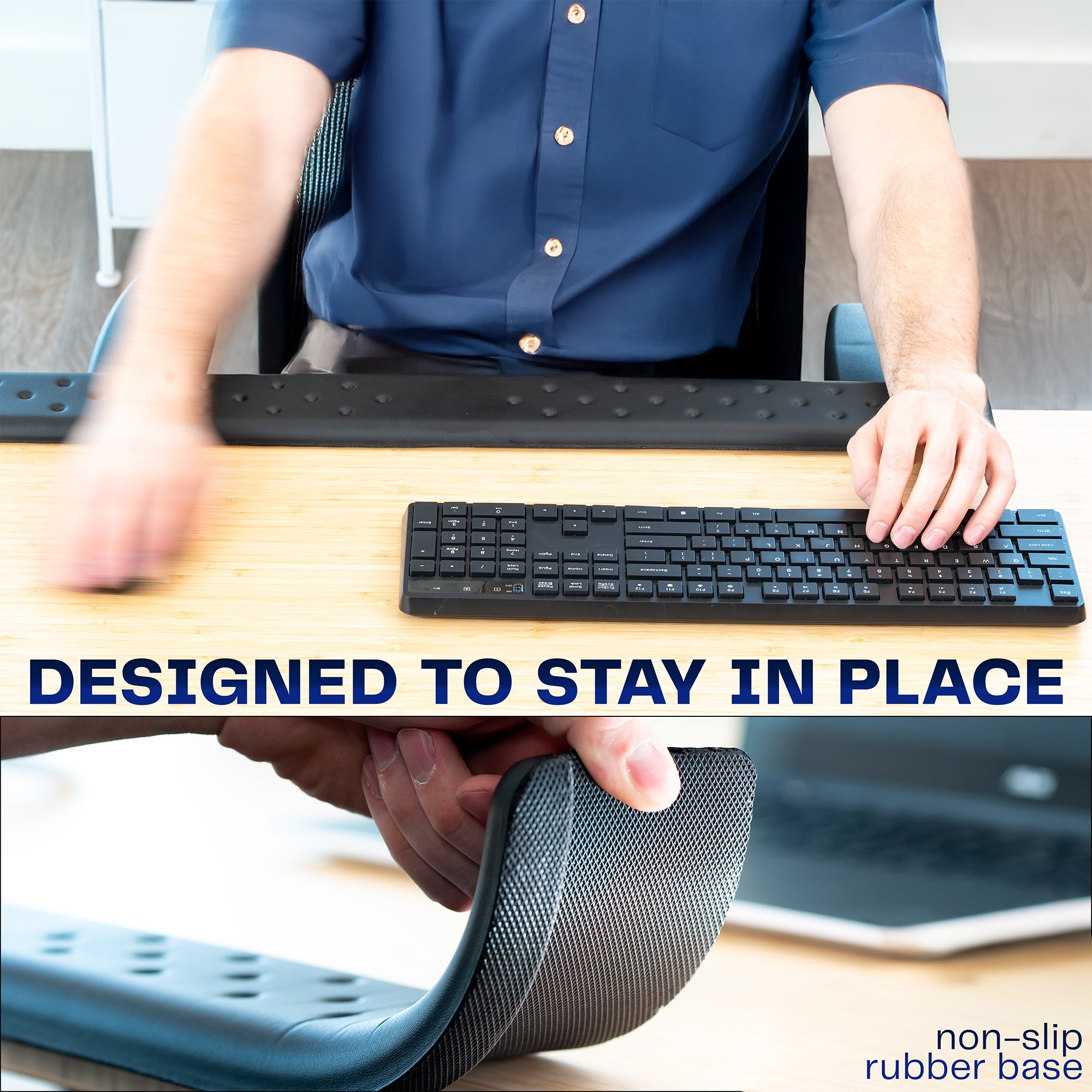 Non-slip rubber base to prevent slipping