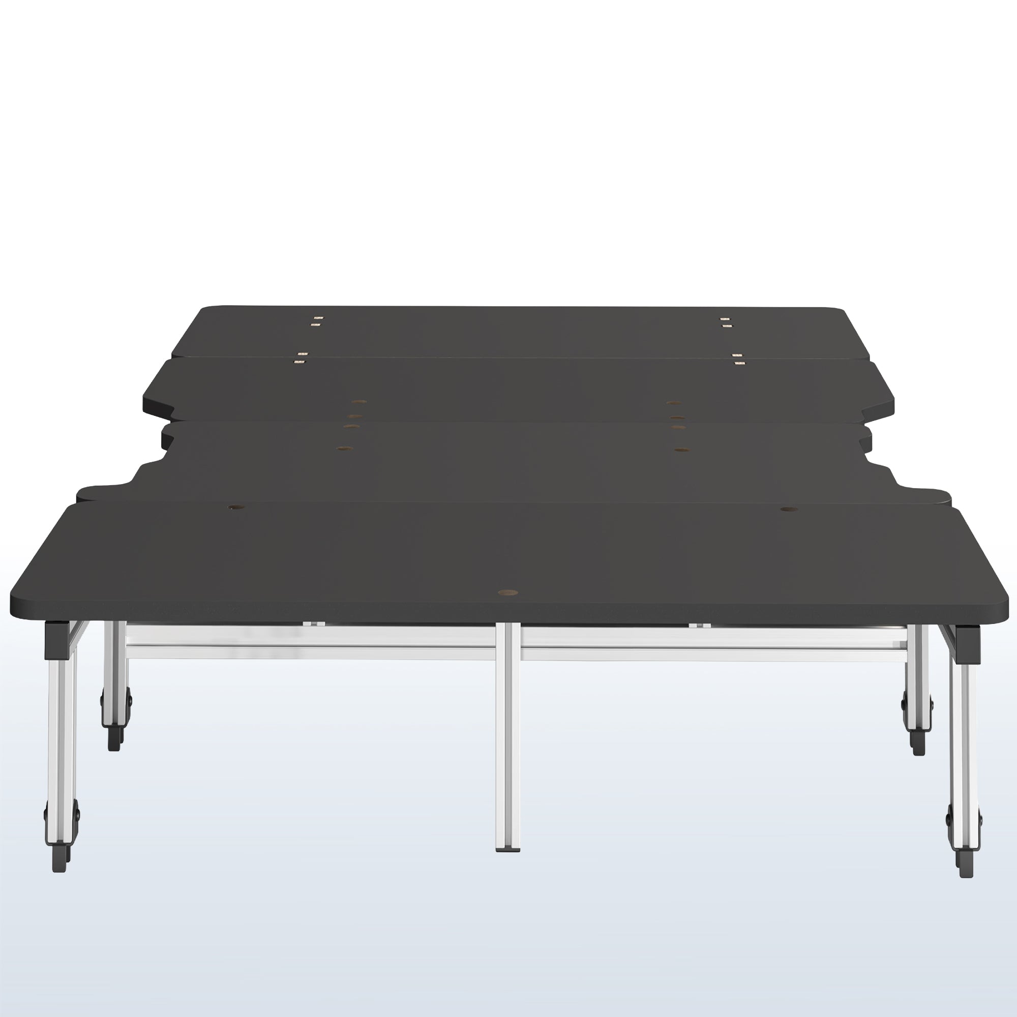 Sleeping platform and storage system designed for all versions of the Rivian R1S. Assemble in minutes and get more space for a wider mattress plus additional storage underneath while still having access to the spare tire well and rear floorboards. Breaks down quickly so you can get back on the road in a flash.