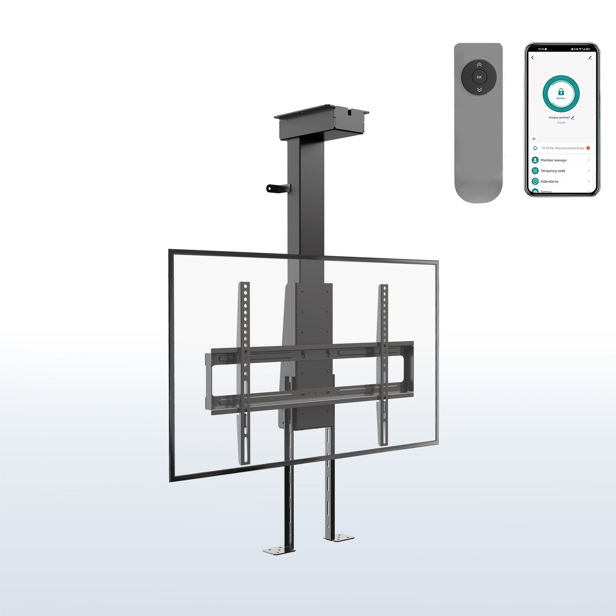 Motorized Drop Down TV Mount with Remote Control - 37” to 65
