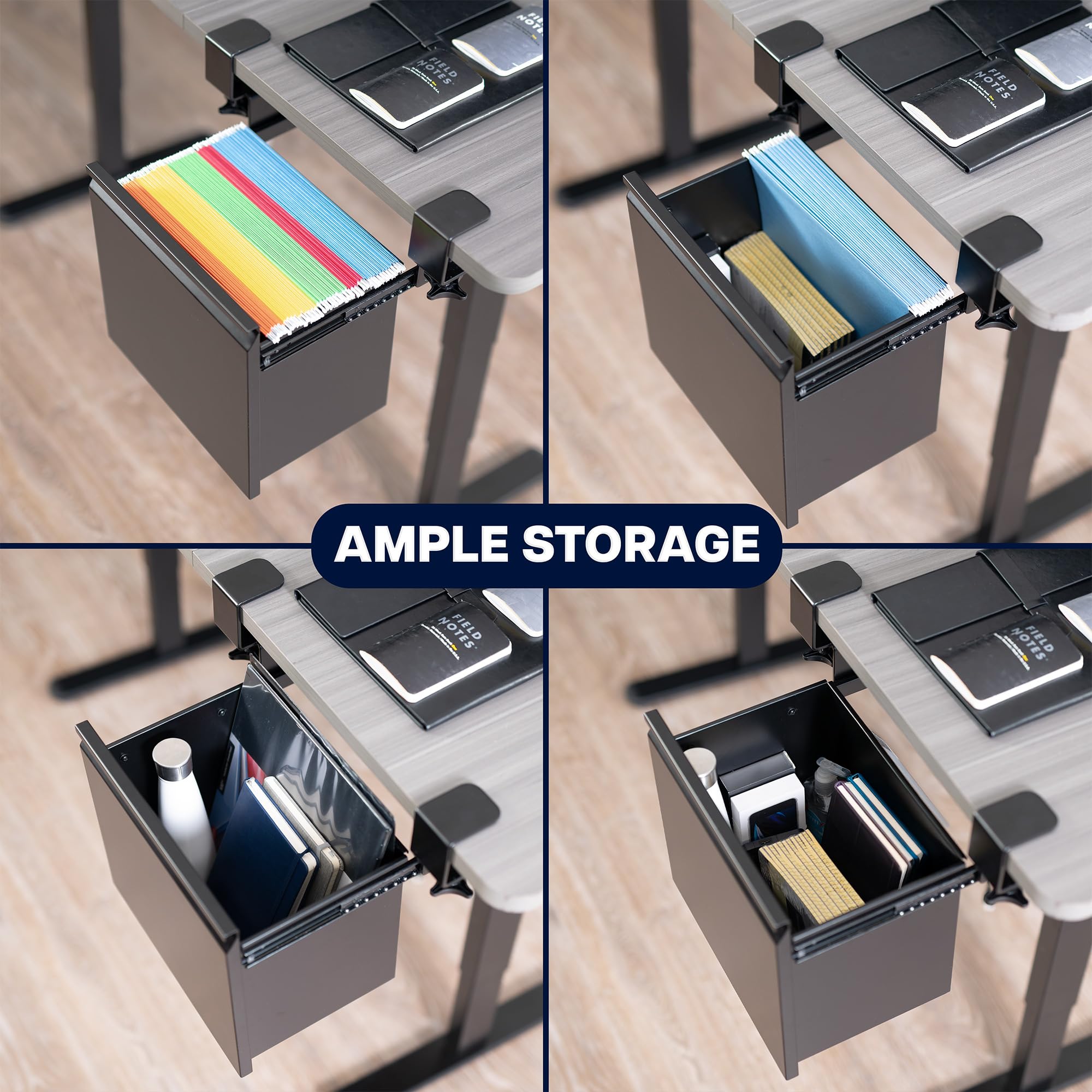Clamp-on Under Desk Filing Cabinet