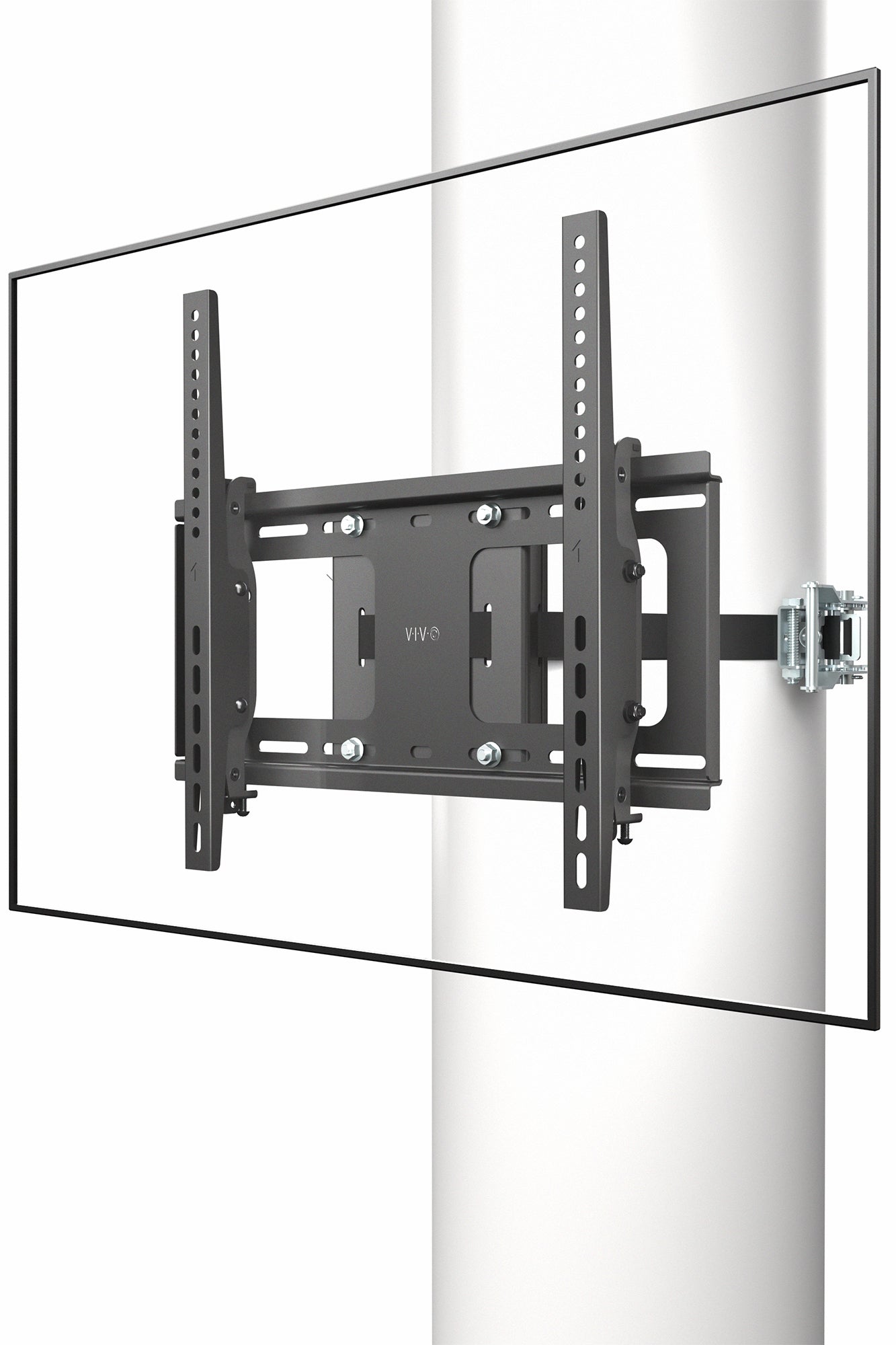 Strap-On Full Motion Round and Square Column TV Mount - 40" to 86" Screens