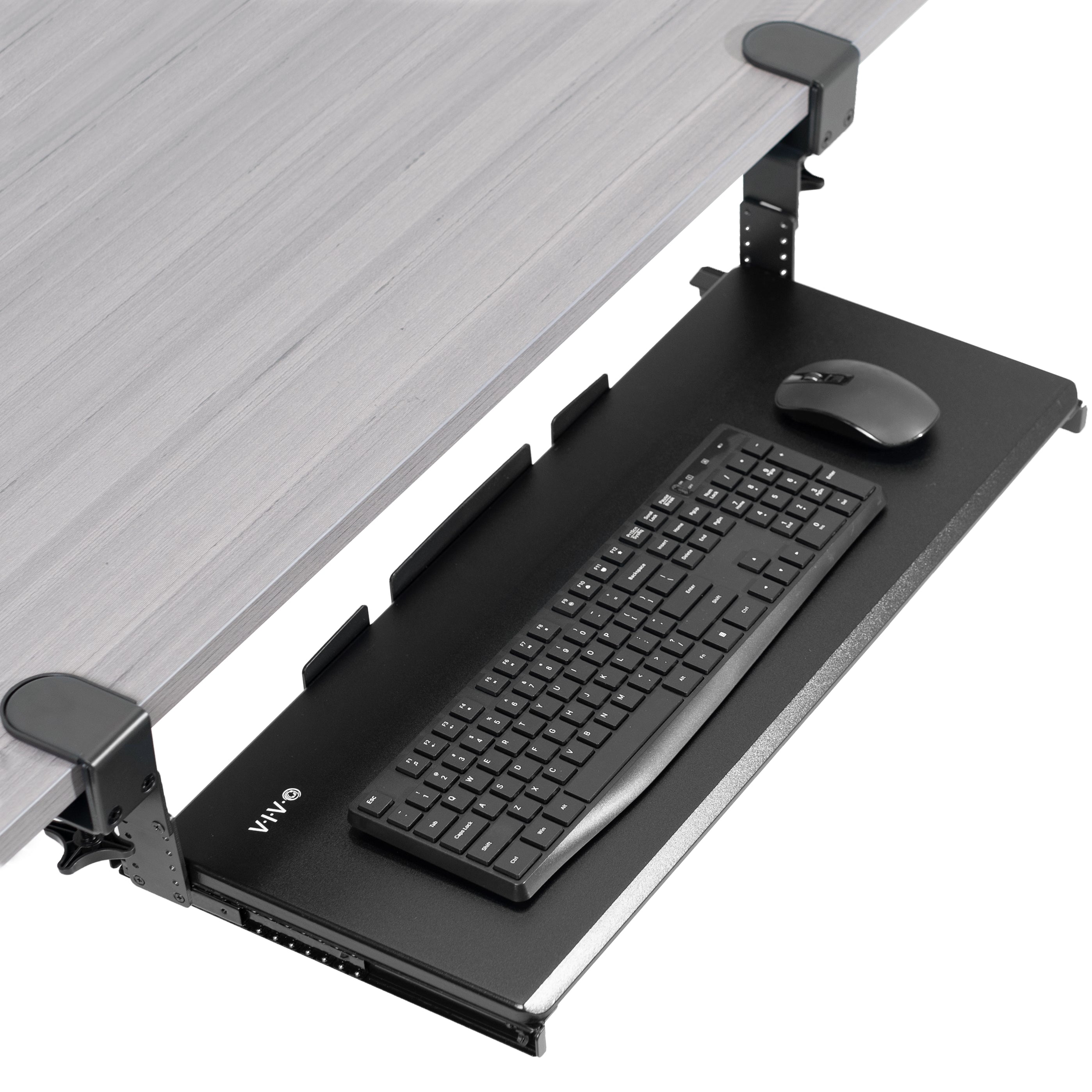 Clamp-on Height Adjustable Keyboard Tray – VIVO - desk solutions 