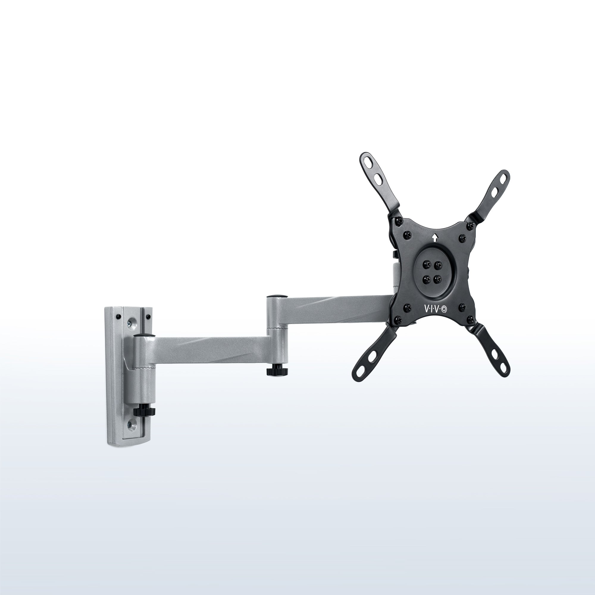 Quick release extending TV wall mount with tilt and swivel and built-in cable management. Includes 2 wall plates to provide installation in 2 different locations.