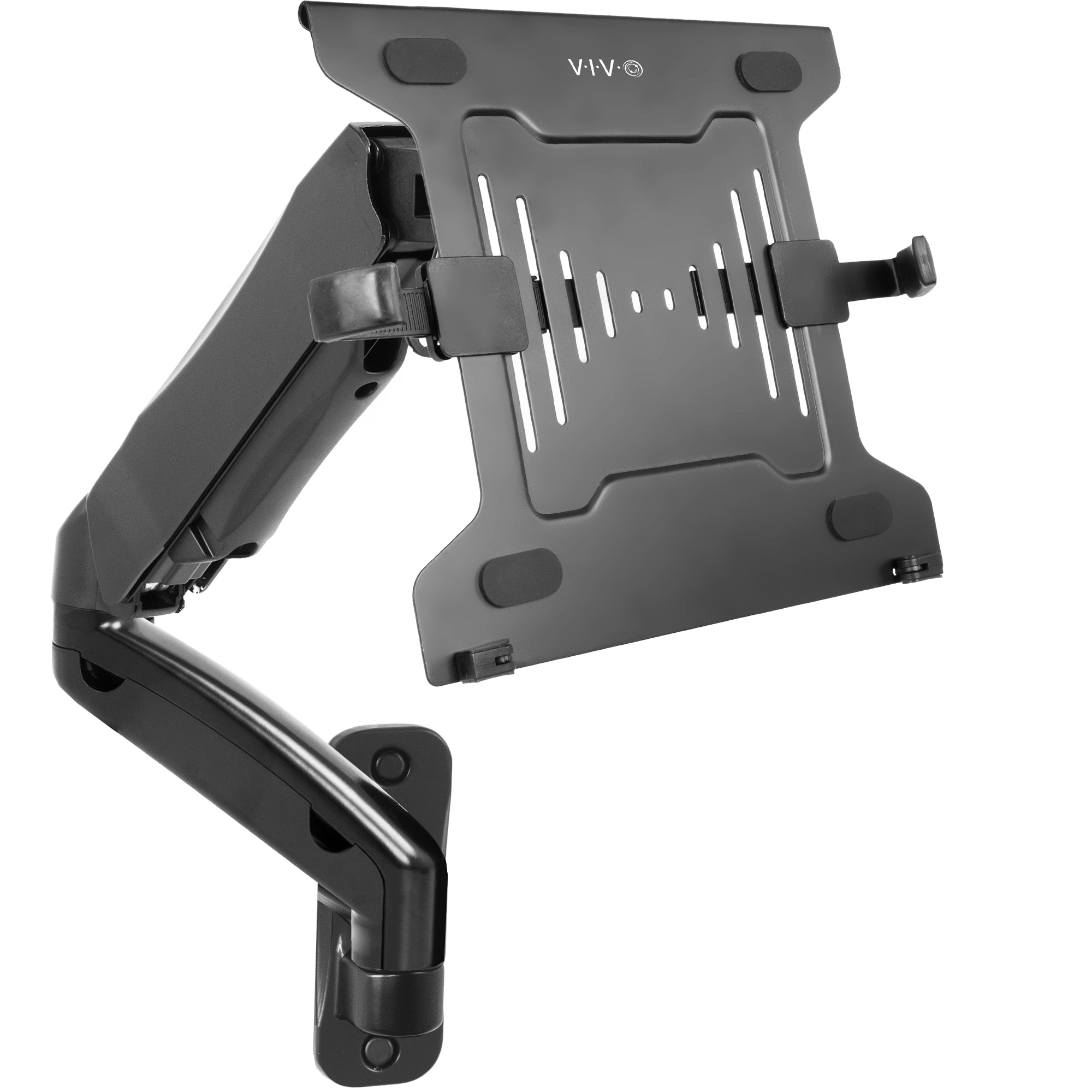 Pneumatic Arm Single Laptop Wall Mount – VIVO - desk solutions ...