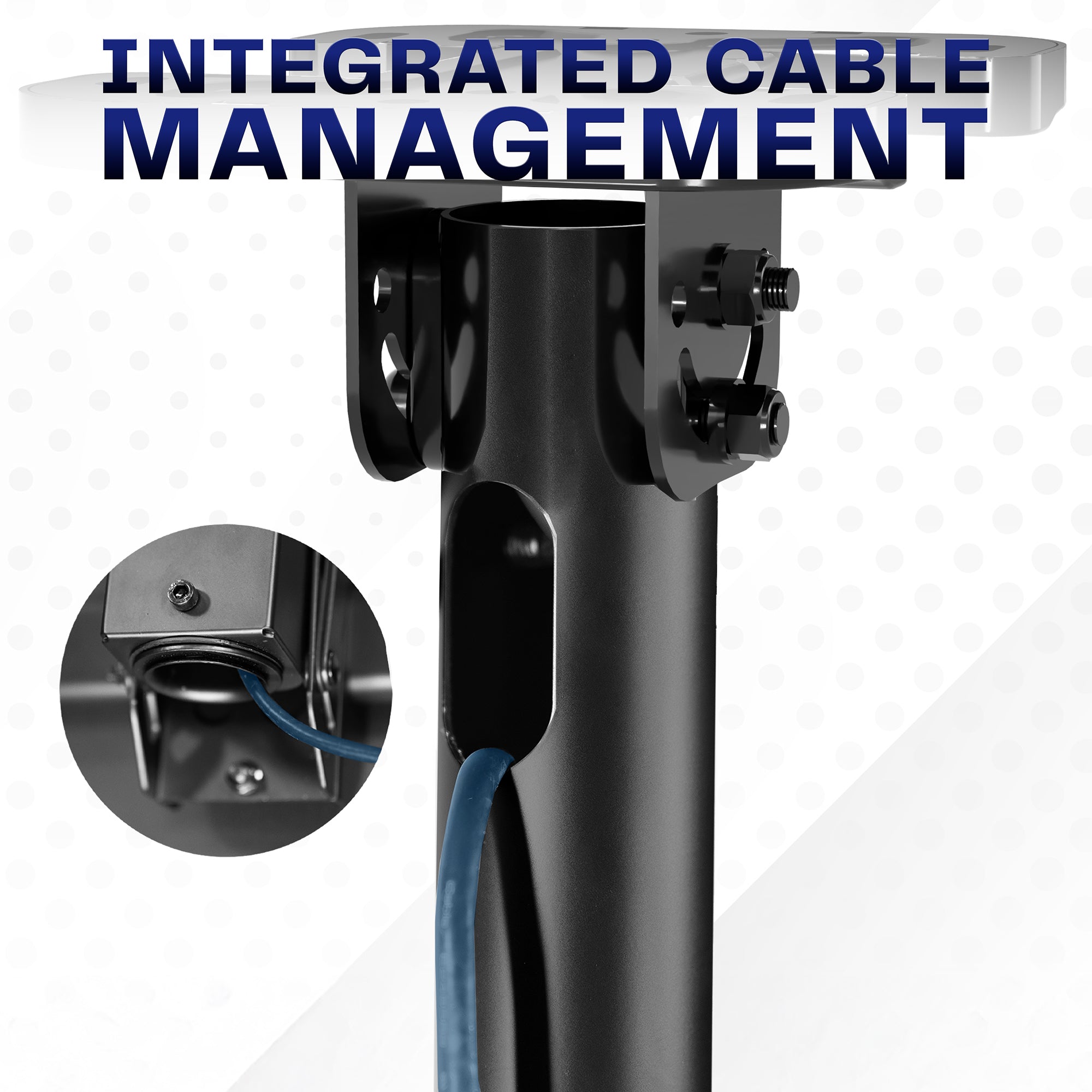 Dual Pole Extra Large 60” to 120” TV Ceiling Mount with Extension Pole