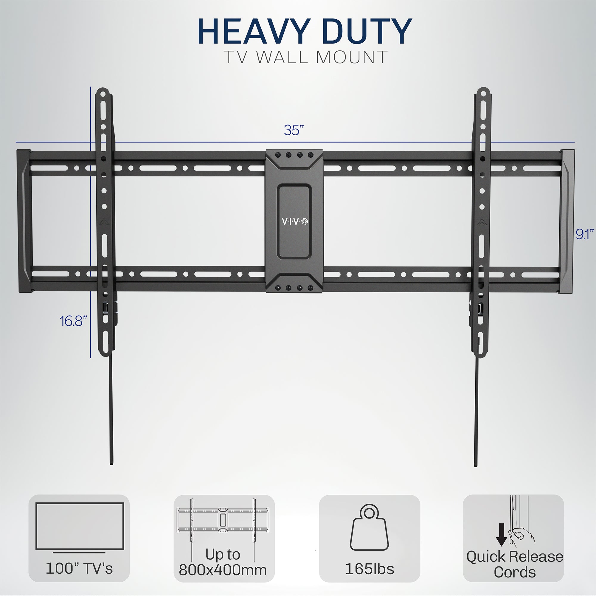 Sturdy adjustable extra large TV wall mount.