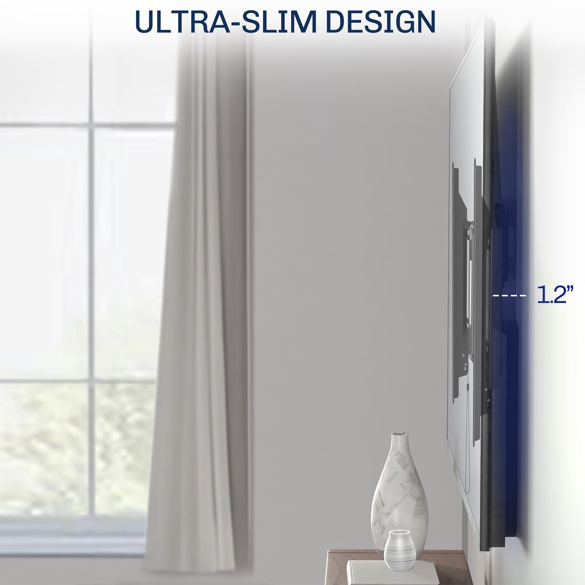 Sturdy adjustable extra large TV wall mount.