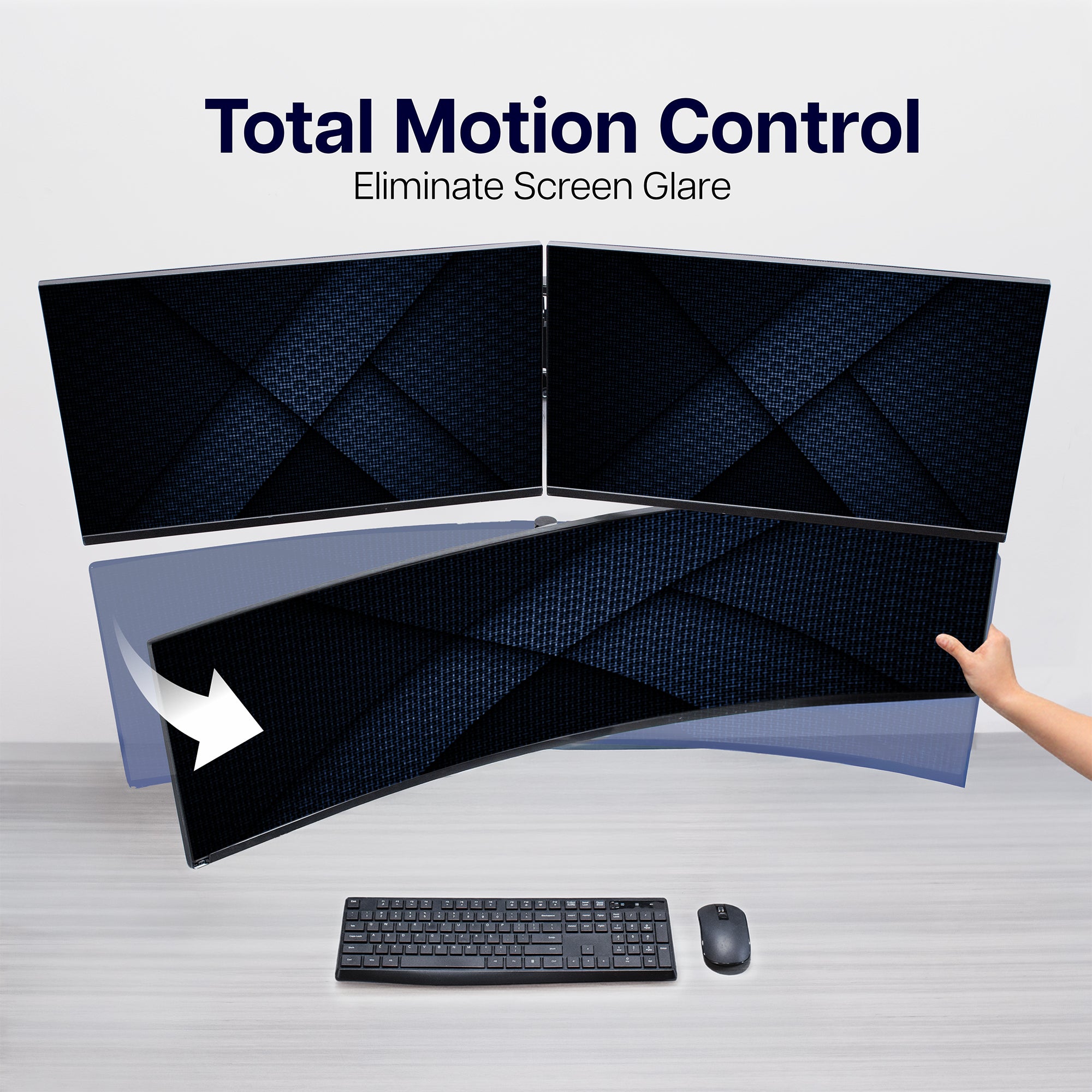 Telescoping Dual Monitor Wall Mount + Single Ultrawide Monitor Wall Mount - 21” to 49” Screens