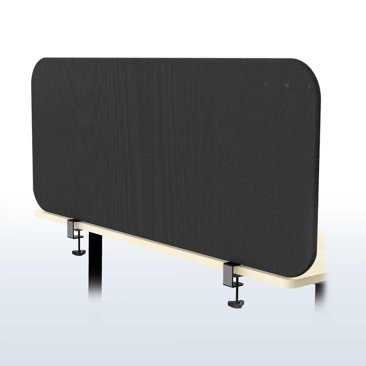 Clamp-On Stretched Fabric Desk Privacy Panel