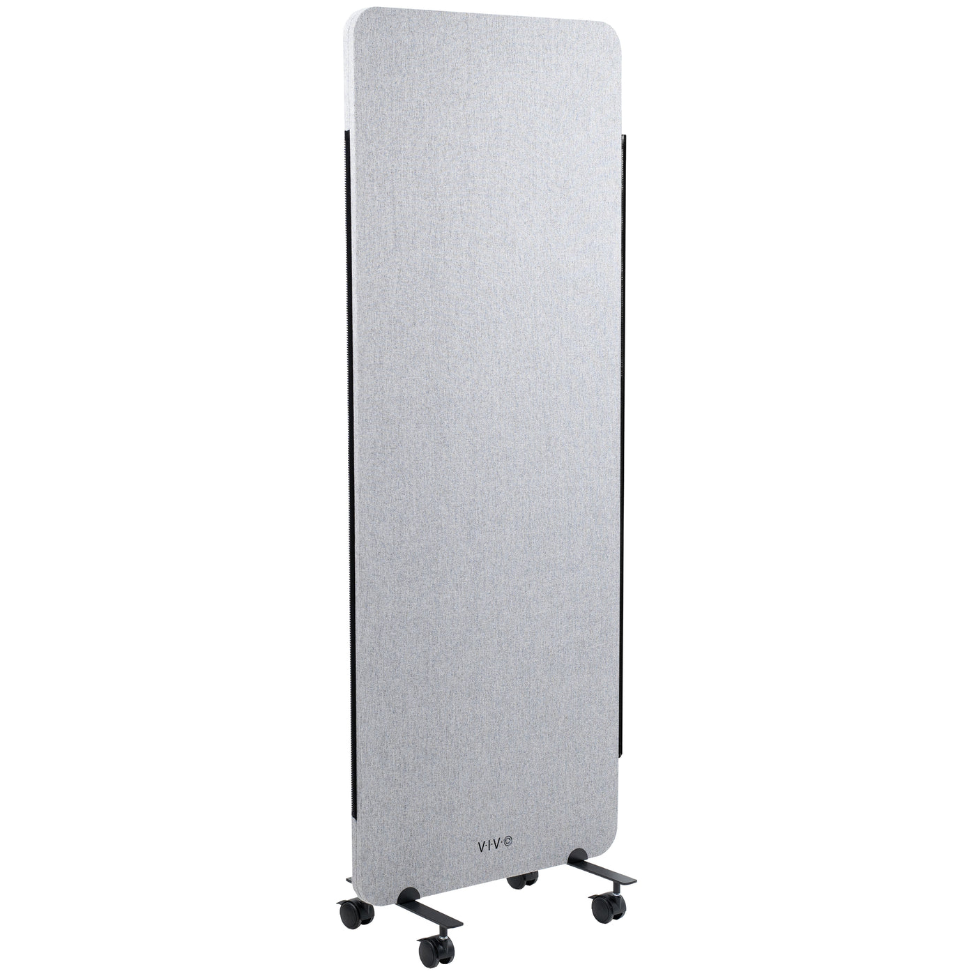 Single Panel Gray Mobile Freestanding Room Divider provides a convenient partition and workspace privacy.