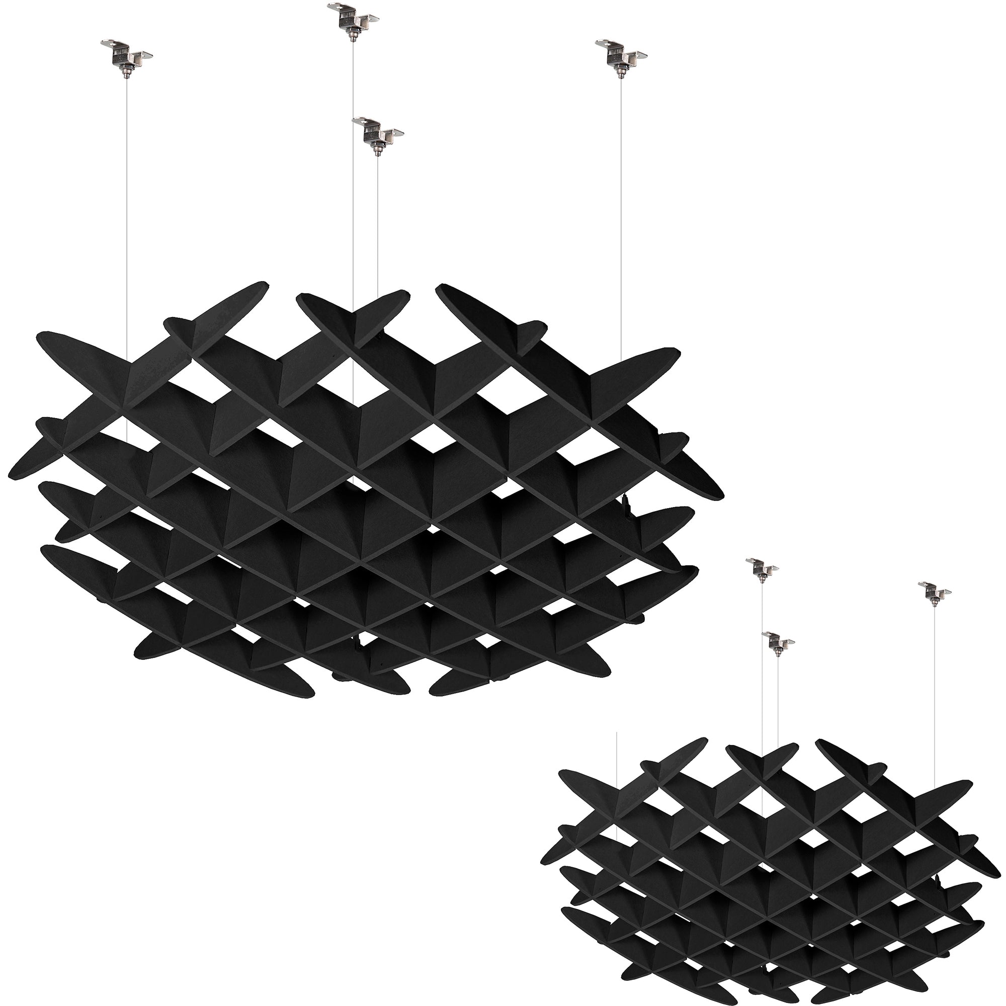 2-Pack Acoustic Ceiling Waffle Panels