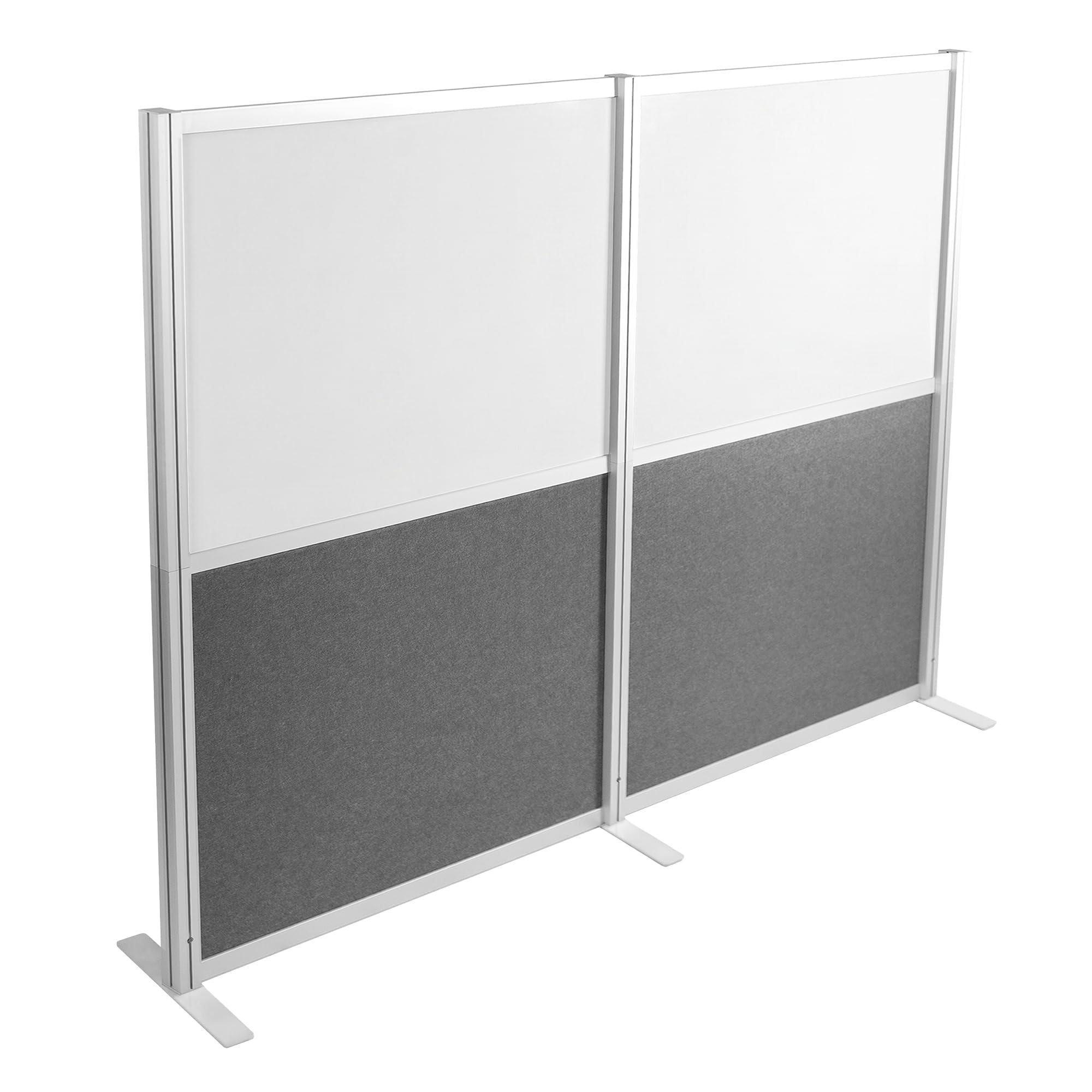 Modular Wall System, 2 PET Panels, Modern Professional Office Cubicle Dividers, Freestanding Privacy-Screen