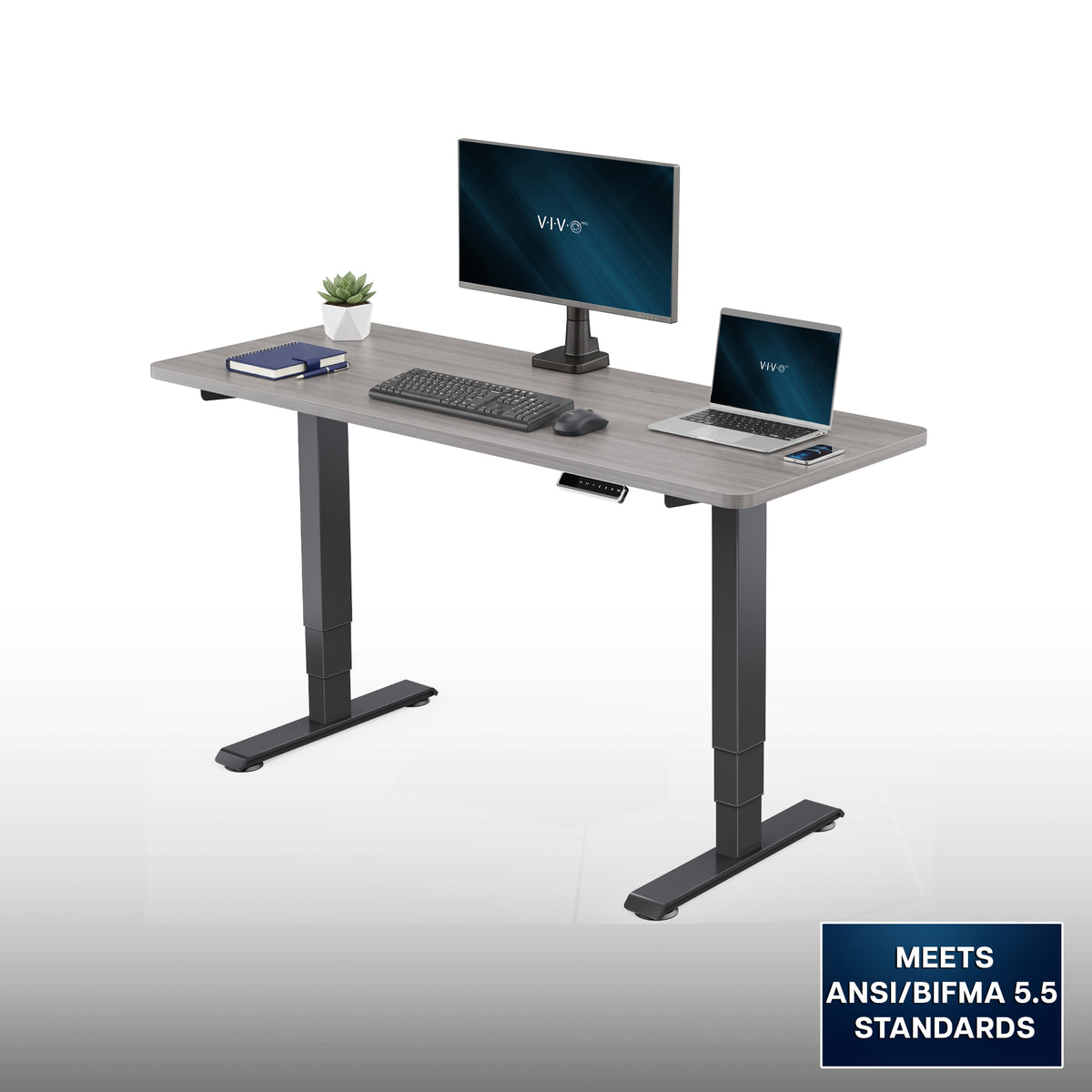VIVO PRO 60" x 24" Dual Motor Electric Desk