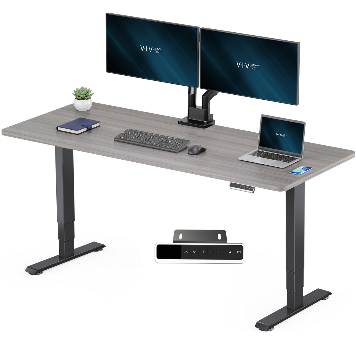VIVO PRO 71" x 30" Dual Motor Electric Desk