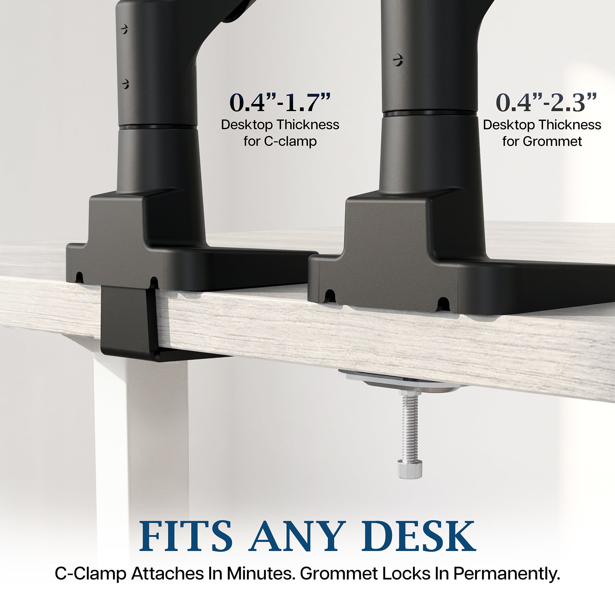 VIVO PRO Pneumatic Arm Single Ultrawide Monitor Desk Mount - Up to 57" Screens
