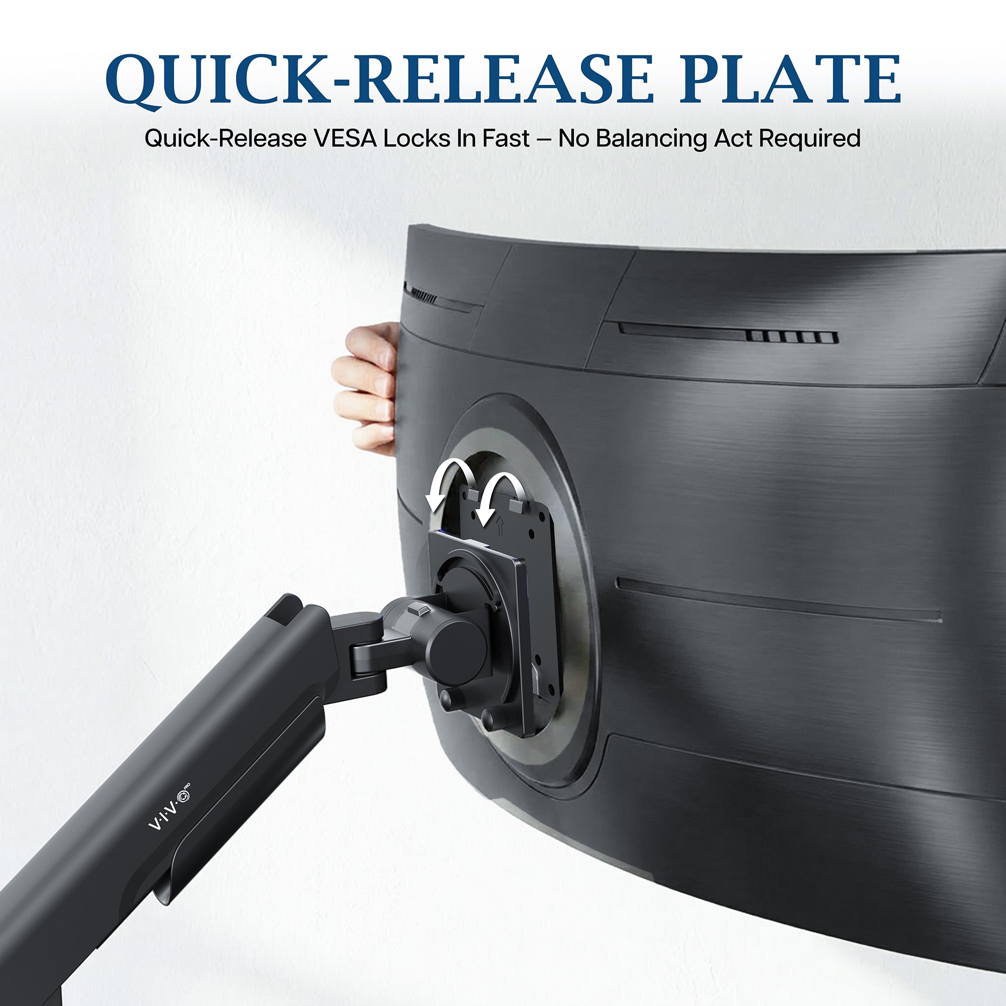 VIVO PRO Pneumatic Arm Dual Ultrawide Monitor Desk Mount - Up to 45" Screens