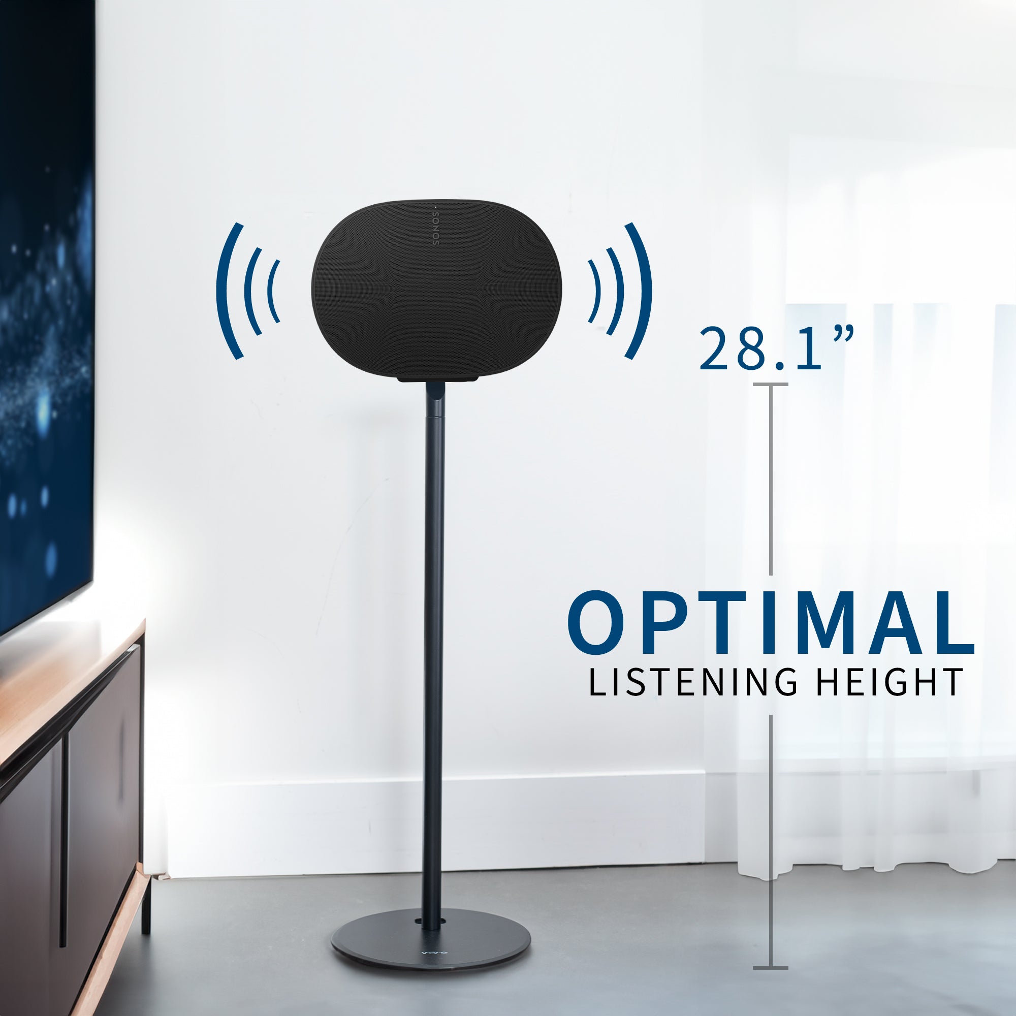 Enjoy elevated sound with speaker stands designed for the Sonos Era 300.