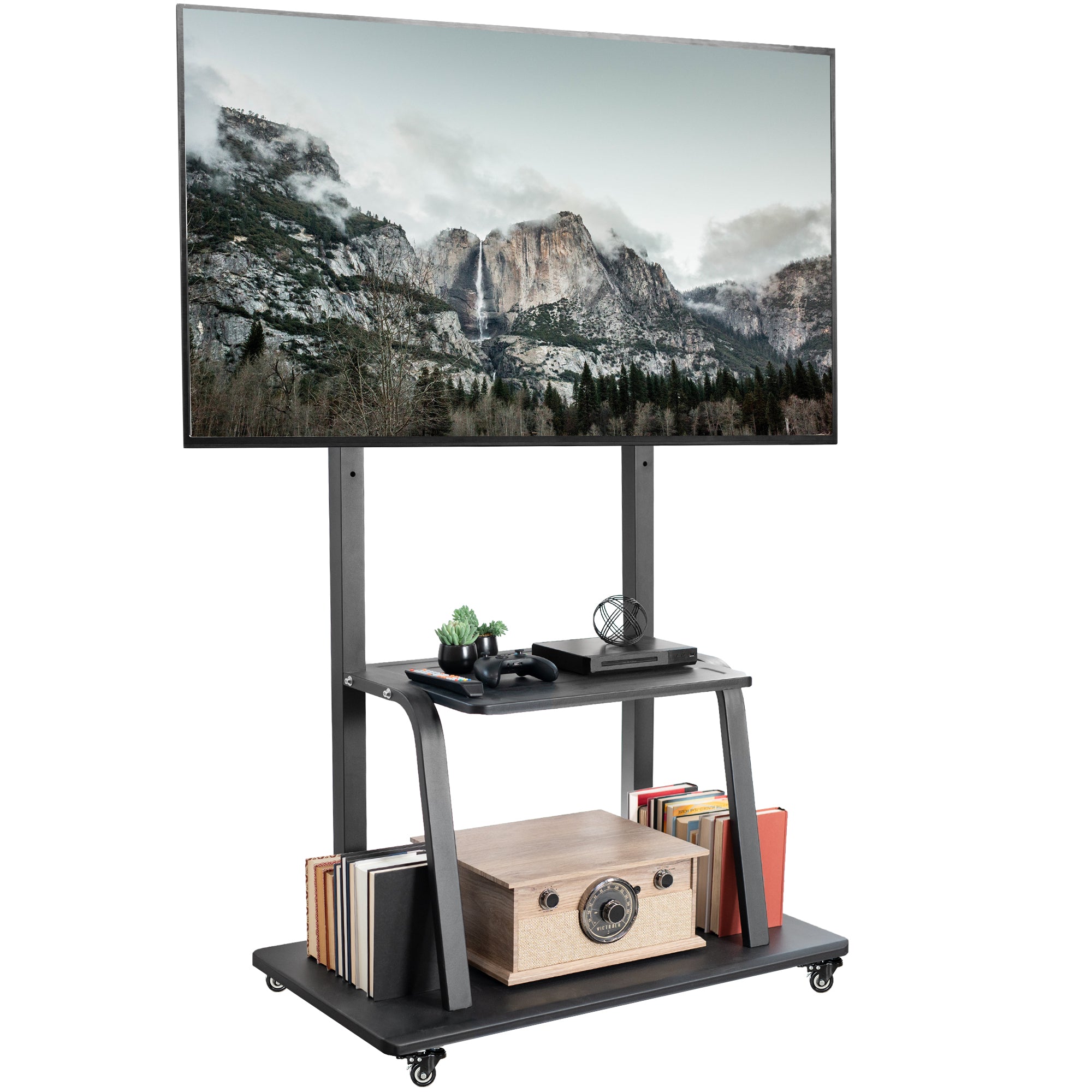 Heavy Duty 42” to 100” TV Mobile Cart – VIVO - desk solutions
