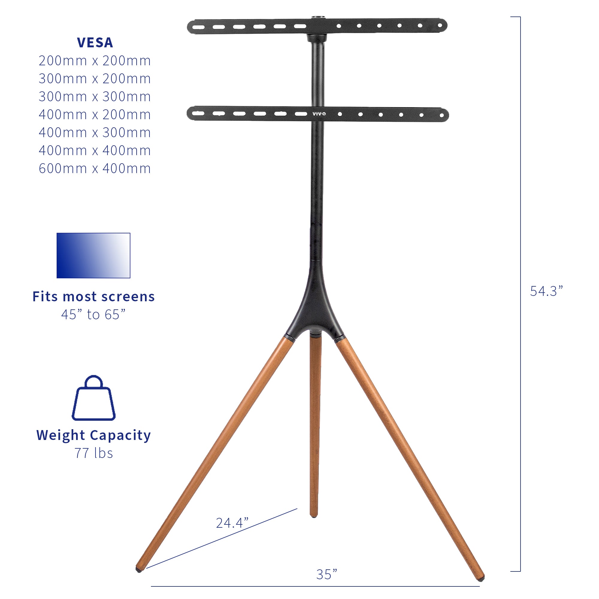 Tripod easel studio TV stand.