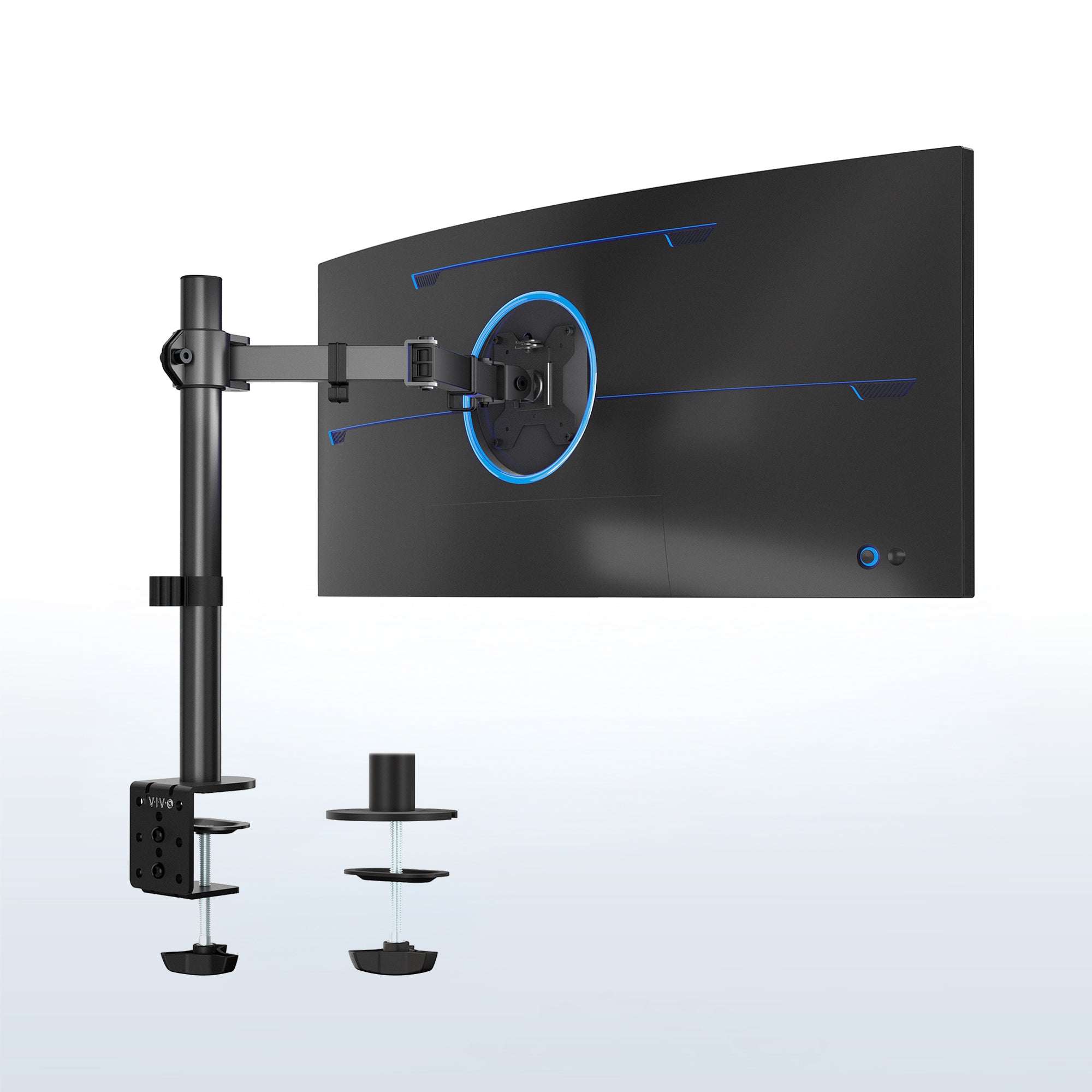 Vivo Desk-Vee 360° Adjustable Monitor Mount with Cable Management view 4