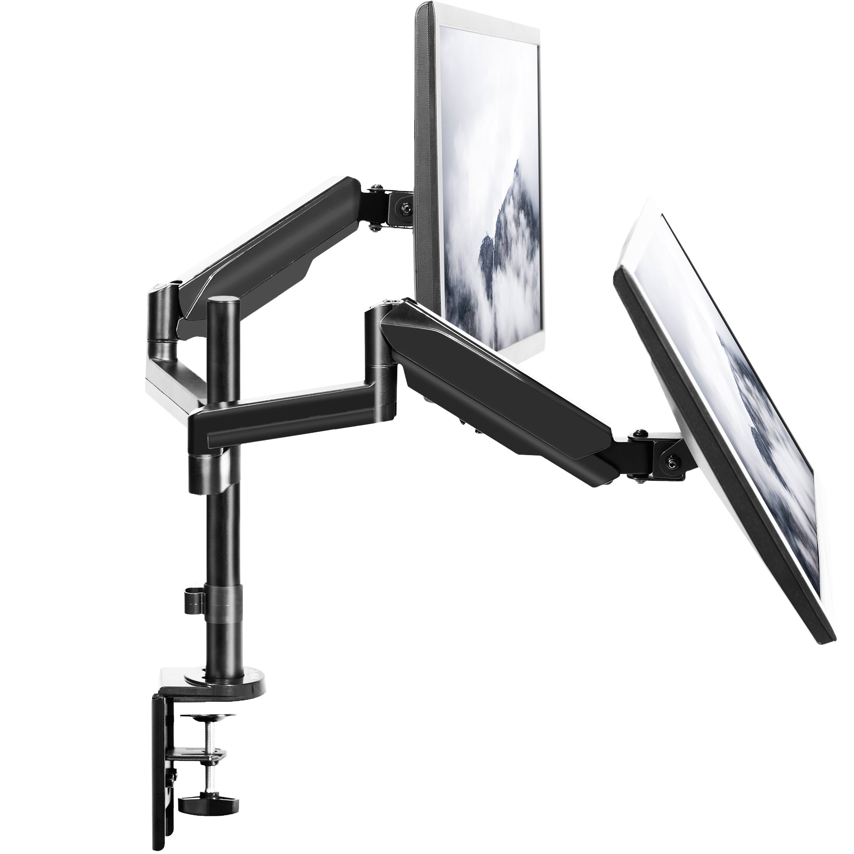 Pneumatic Arm Dual 17" to 32" Monitor Desk Mount – VIVO - desk