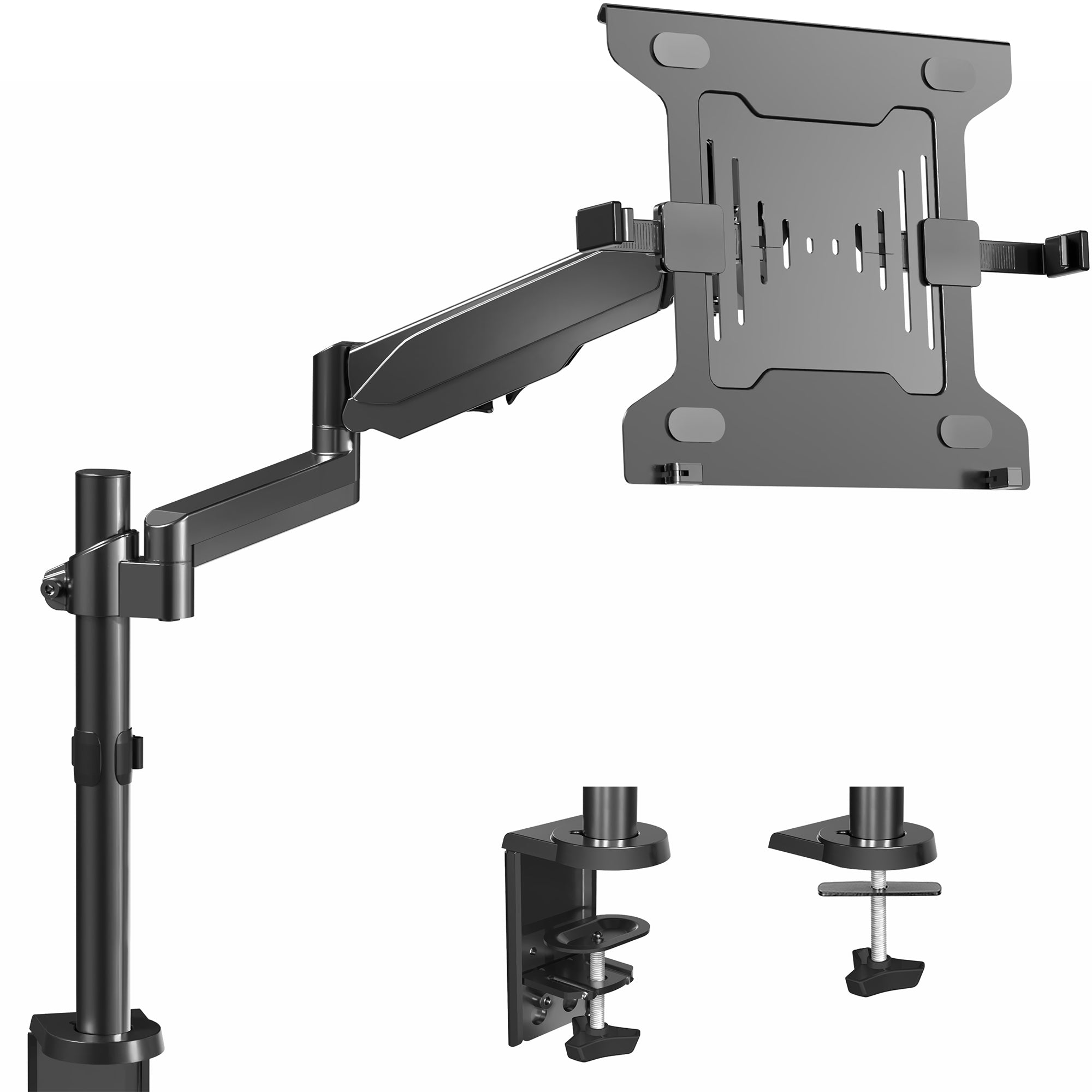 Pneumatic Arm Single Laptop Desk Mount – VIVO - desk solutions