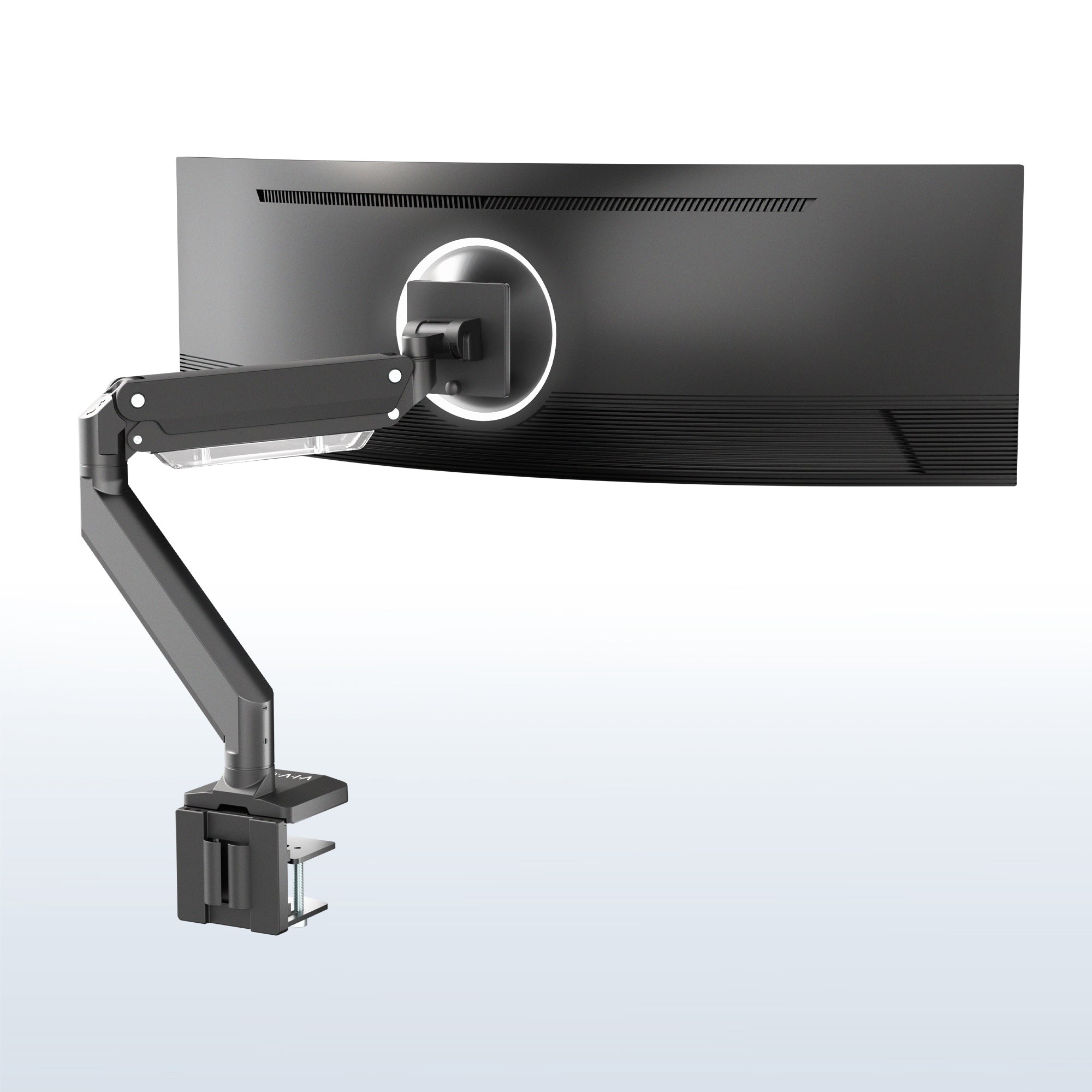 Xantron PRO-P2GS Monitorhouder 2 monitoren – boven elkaar te plaatsen / 17-49 inch in hoogte verstelbare dual-monitor arm / VESA 75x75 en 100x100 / klemmontage met Quick-Release tot 20 kg per arm