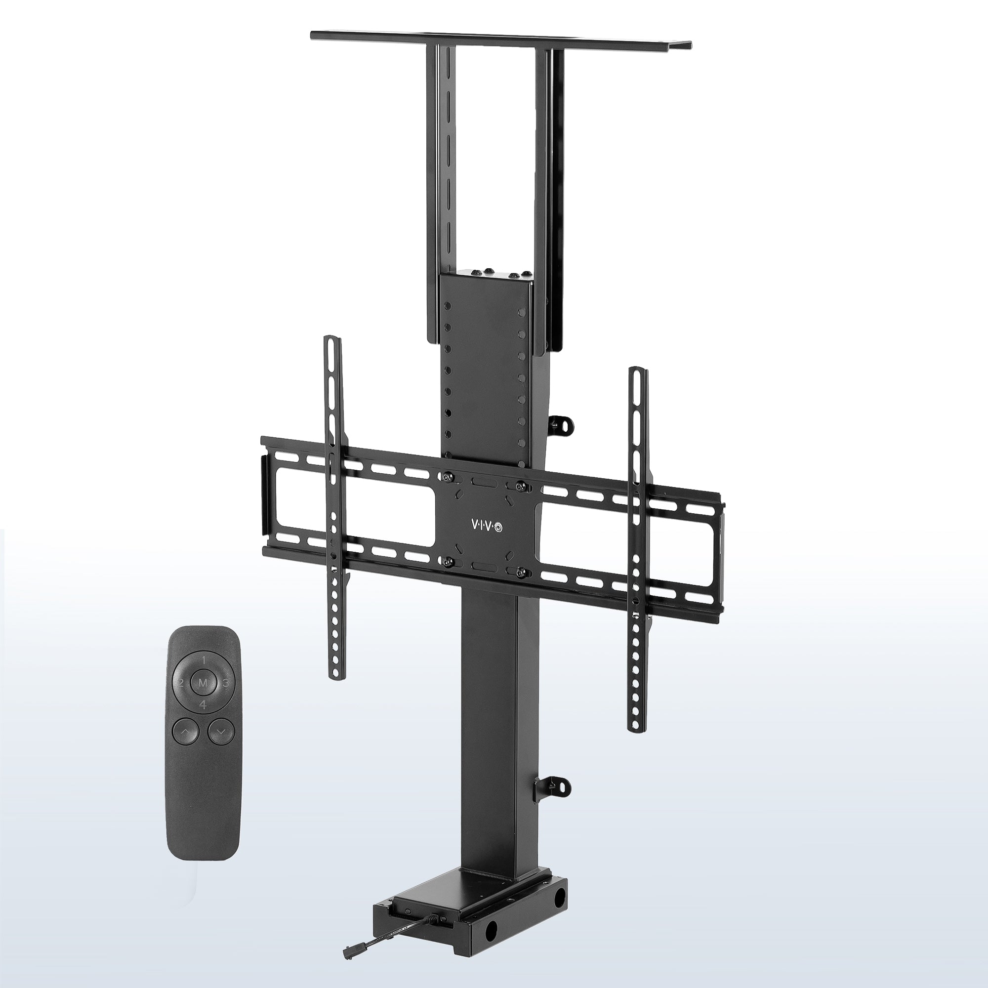Motorized Large TV Stand for 37 to 77 inch Screens, Vertical Lift Television Stand with Remote Control, Compact TV Mount Bracket